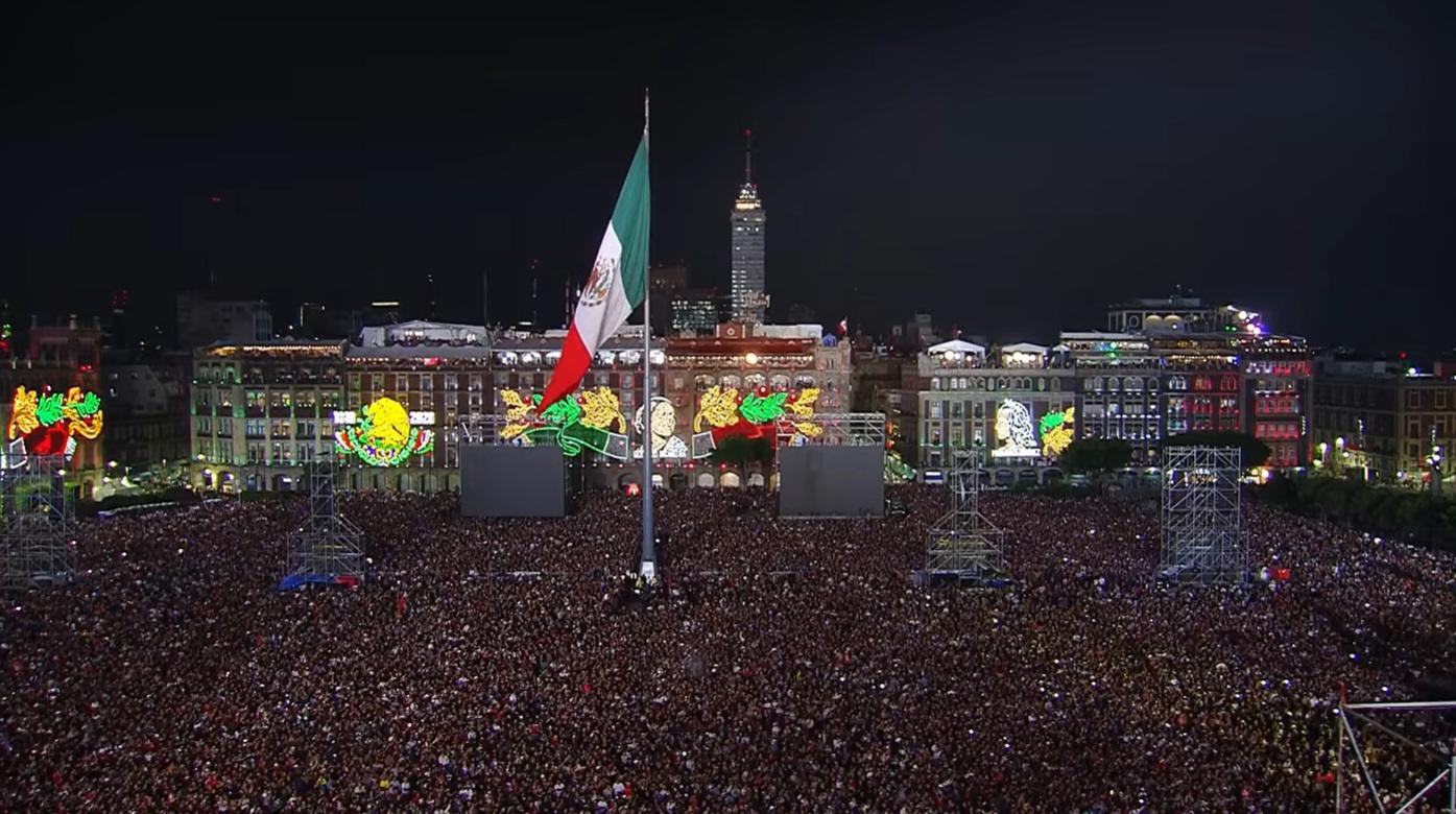 $!‘México libre, independiente y soberano’: Sheinbaum da segundo Grito de Independencia