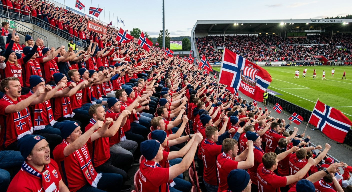 $!La afición noruega remando.