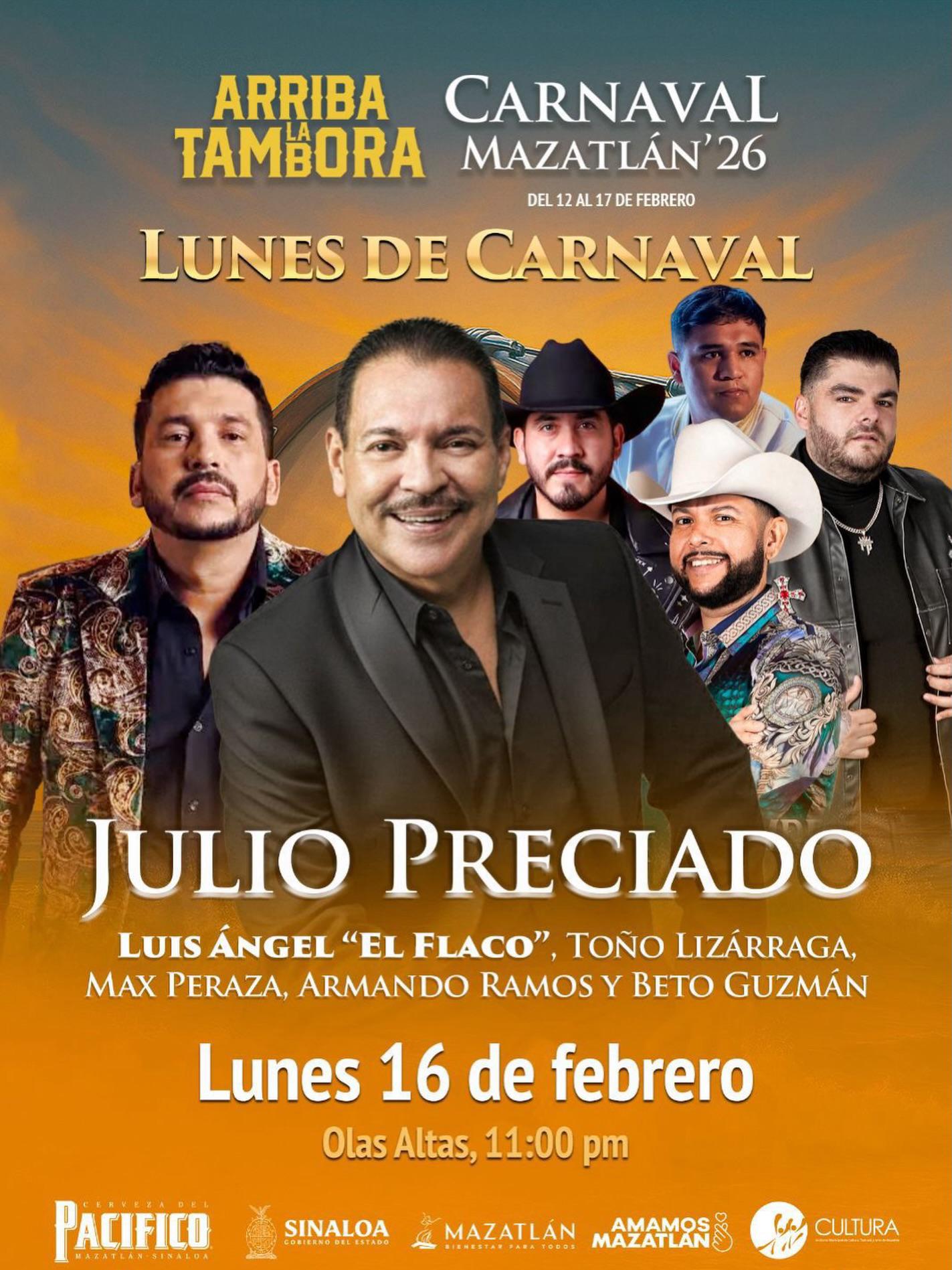 $!Invita Julio Preciado a disfrutar de su ‘Homenaje a la Tambora’ en el Carnaval de Mazatlán 2026