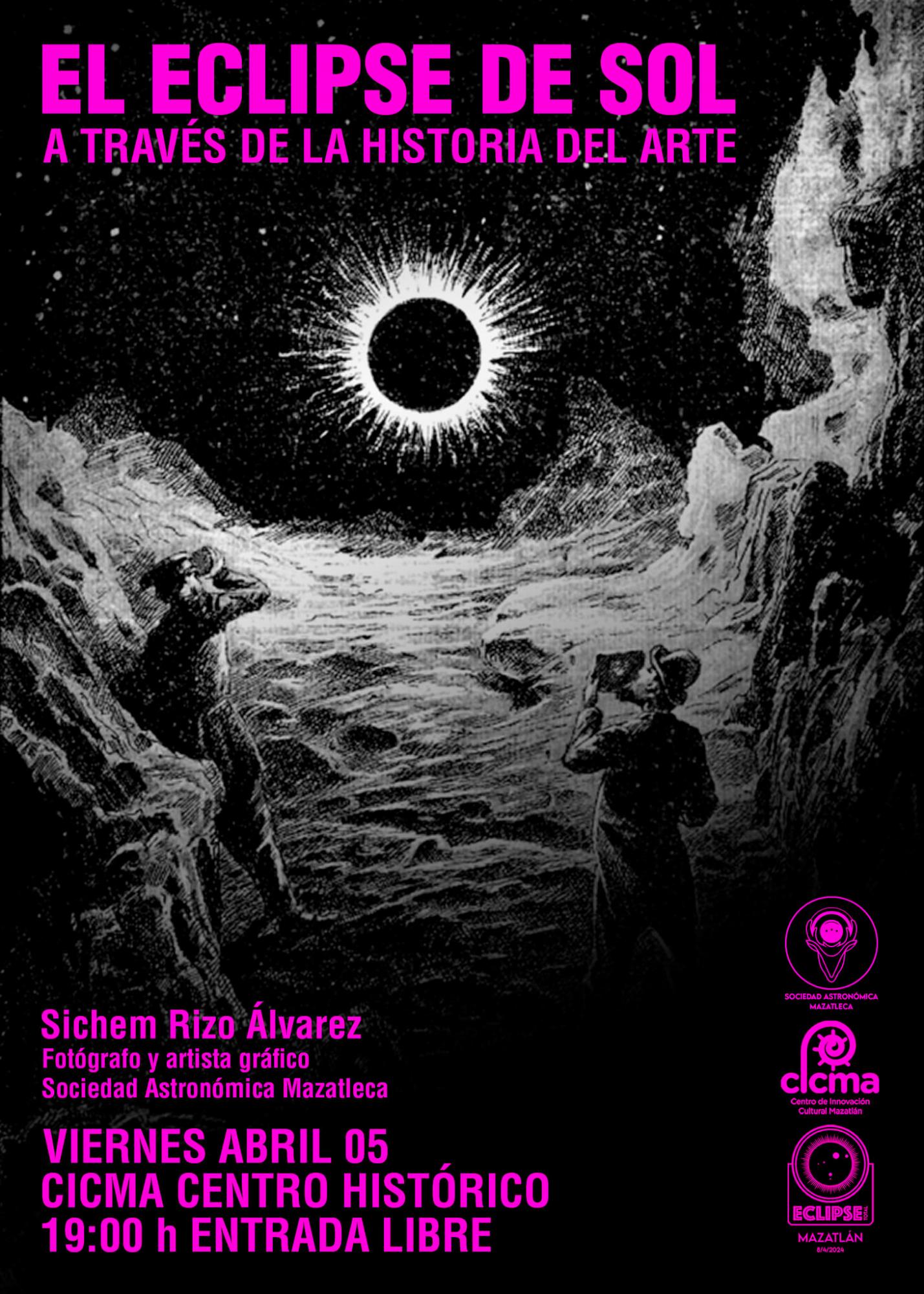 $!El viernes 5 de abril se inaugurará la Exposición “El eclipse de Sol, a través de la historia del arte”, del fotógrafo Sichem Rizo, en el Centro de Innovación Cultural Mazatlán.