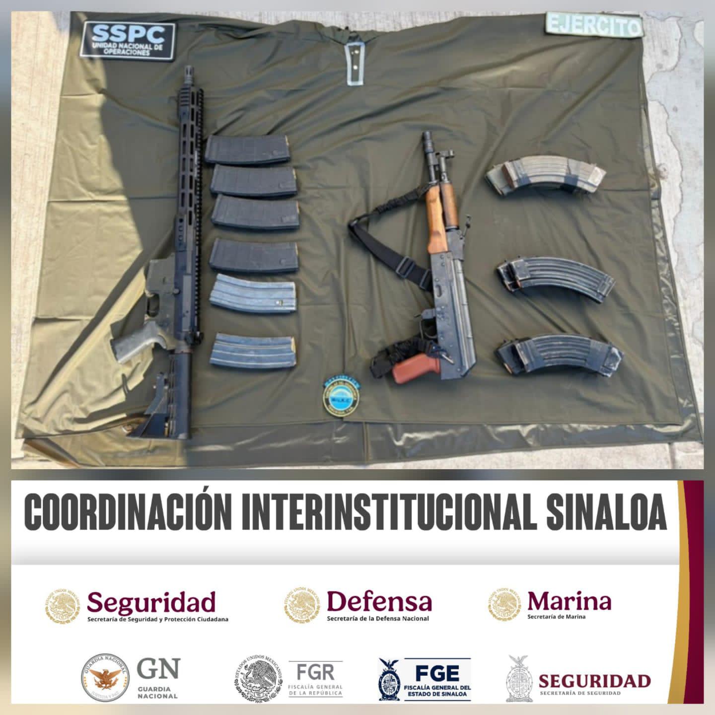 $!Arrestan a tres hombres con armas largas en el sector sur de Culiacán