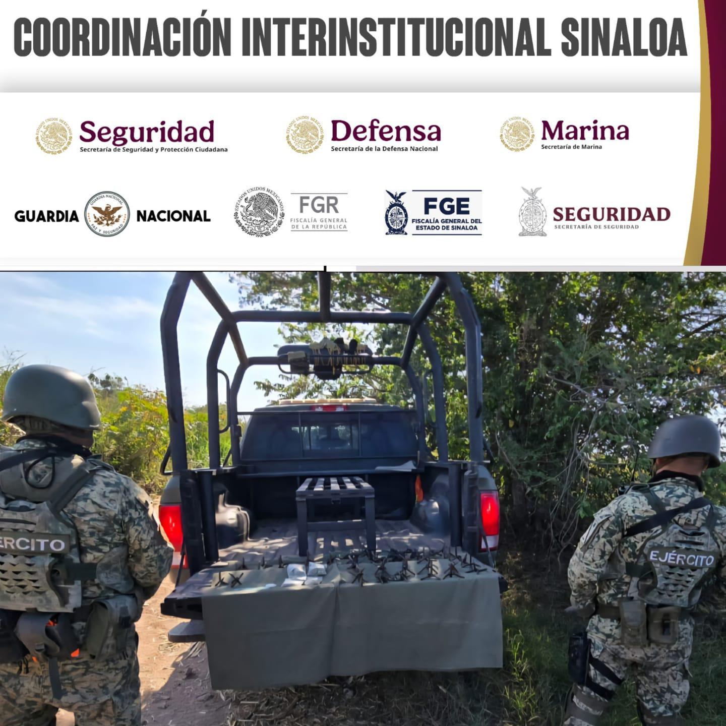 $!Aseguran droga y ponchallantas en Navolato