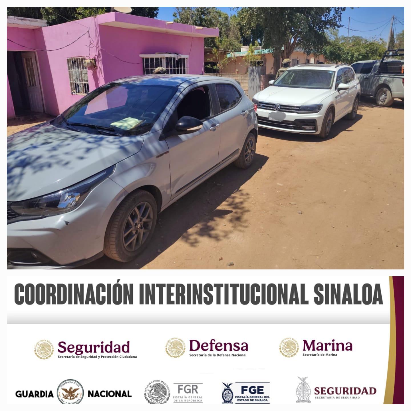 $!Semar asegura 1 ametralladora, 7 fusiles, municiones, equipo táctico y vehículos robados en Culiacán