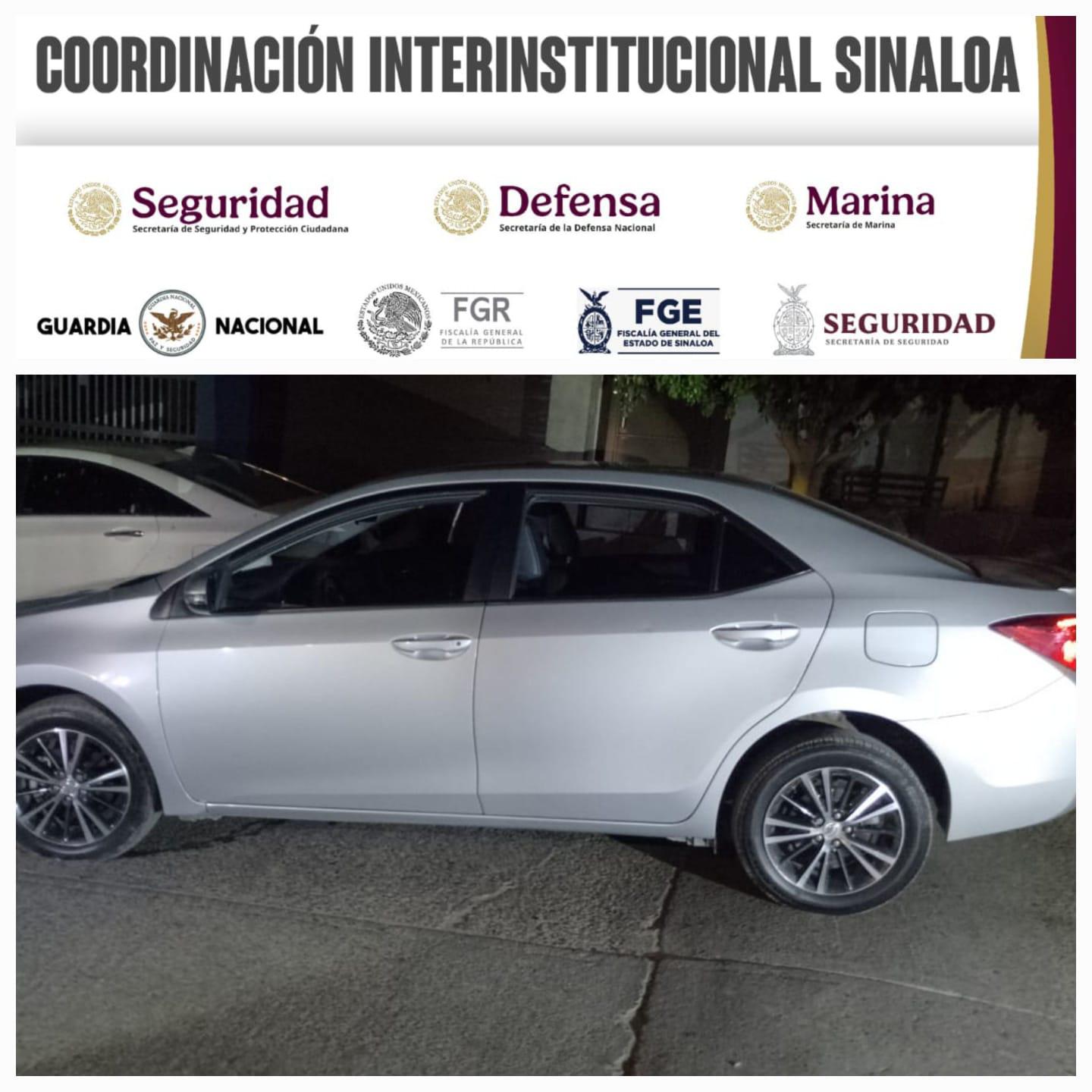 $!Detienen un vehículo y capturan a dos civiles en posesión de un arma de fuego en Culiacán