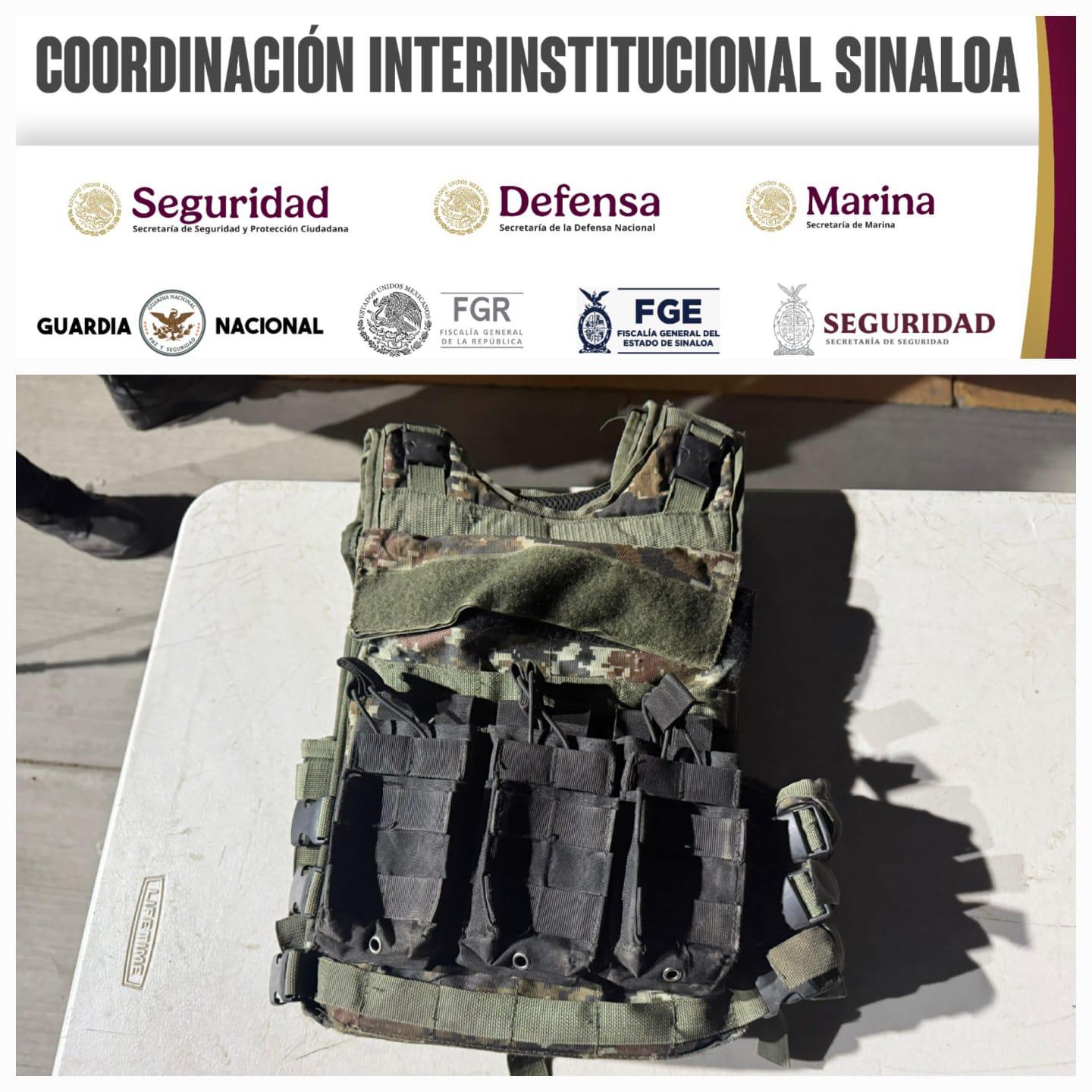 $!Persiguen a un civil, lo detienen y le aseguran un vehículo con armamento en Mocorito