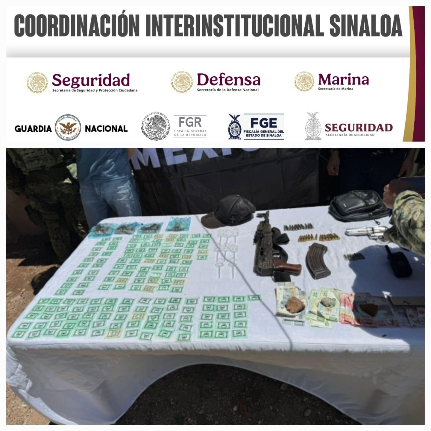 $!Detienen a dos civiles armados en Culiacán; les aseguran droga, armas y dinero