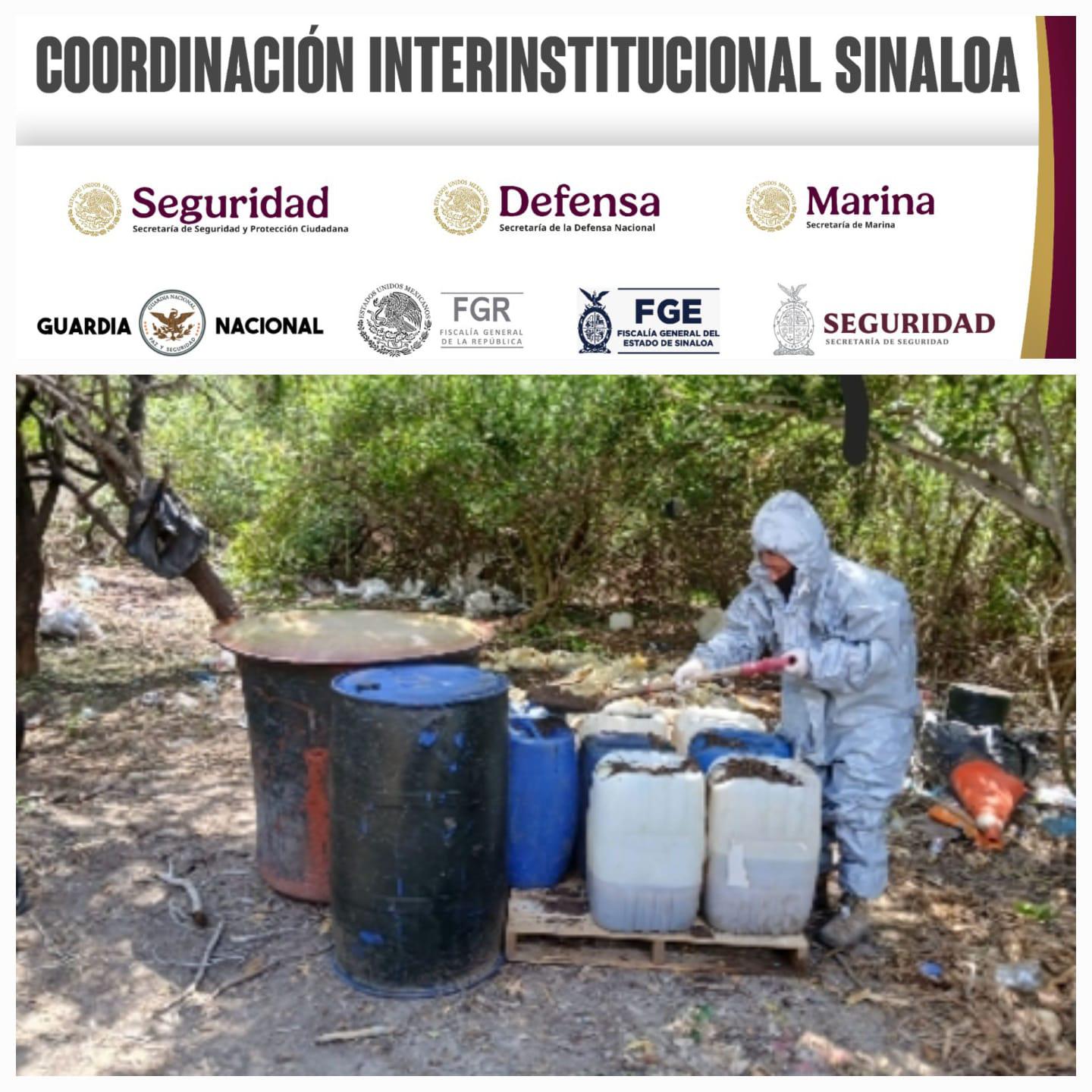 $!Aseguran químicos y laboratorios inactivos en Culiacán, Elota y Cosalá