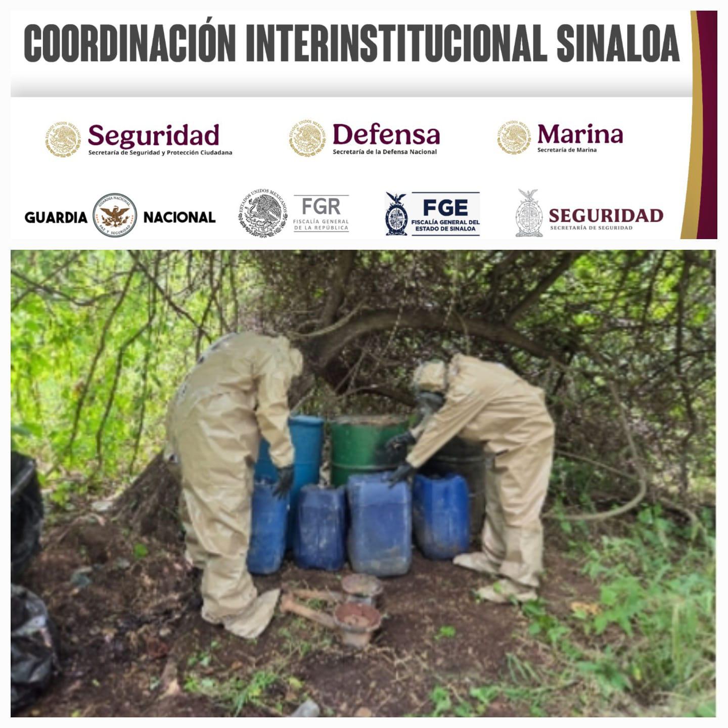 $!Aseguran químicos y laboratorios inactivos en Culiacán, Elota y Cosalá