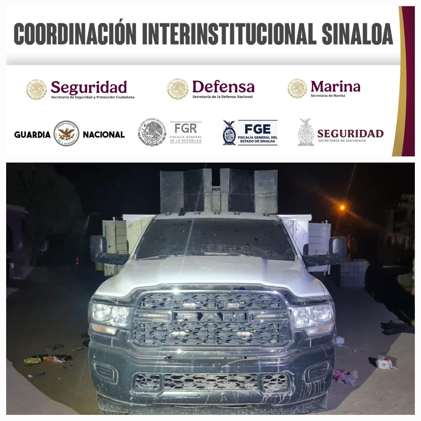 $!Ejército Mexicano asegura vehículo blindado y municiones en Mocorito