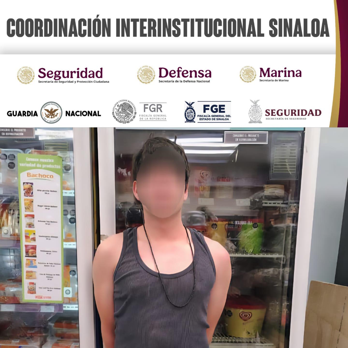 $!Frustran asalto a tienda de conveniencia en Culiacán; Guardia Nacional detiene a dos