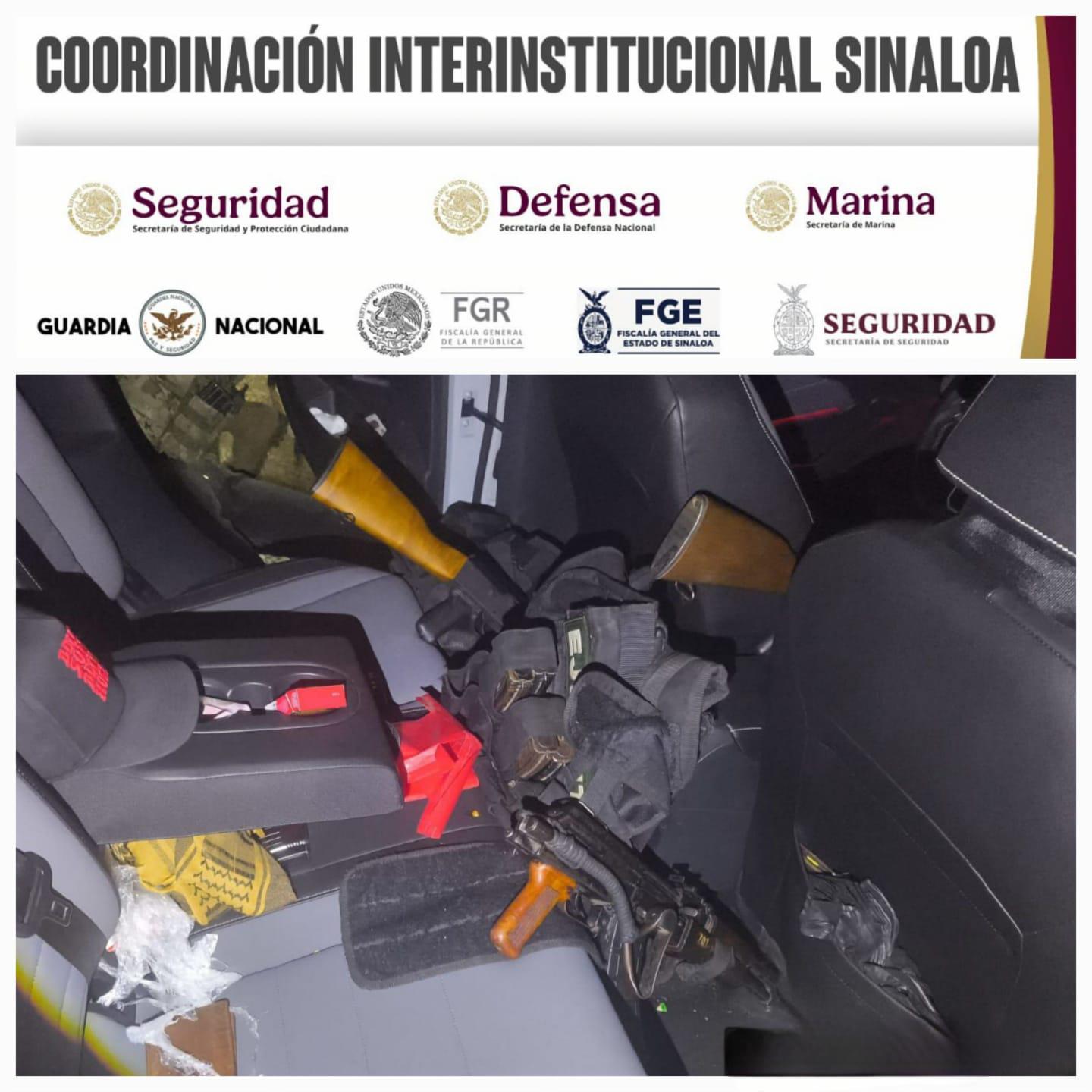 $!Detienen a 3 civiles armados en la colonia Independencia y les aseguran un vehículo, armas y municiones