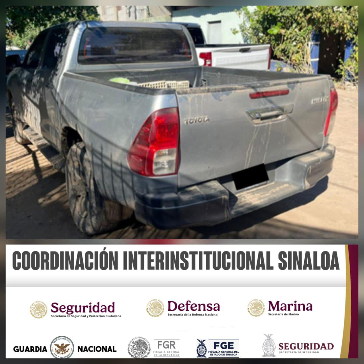 $!Aseguran en Navolato tres camionetas y un automóvil con reporte de robo
