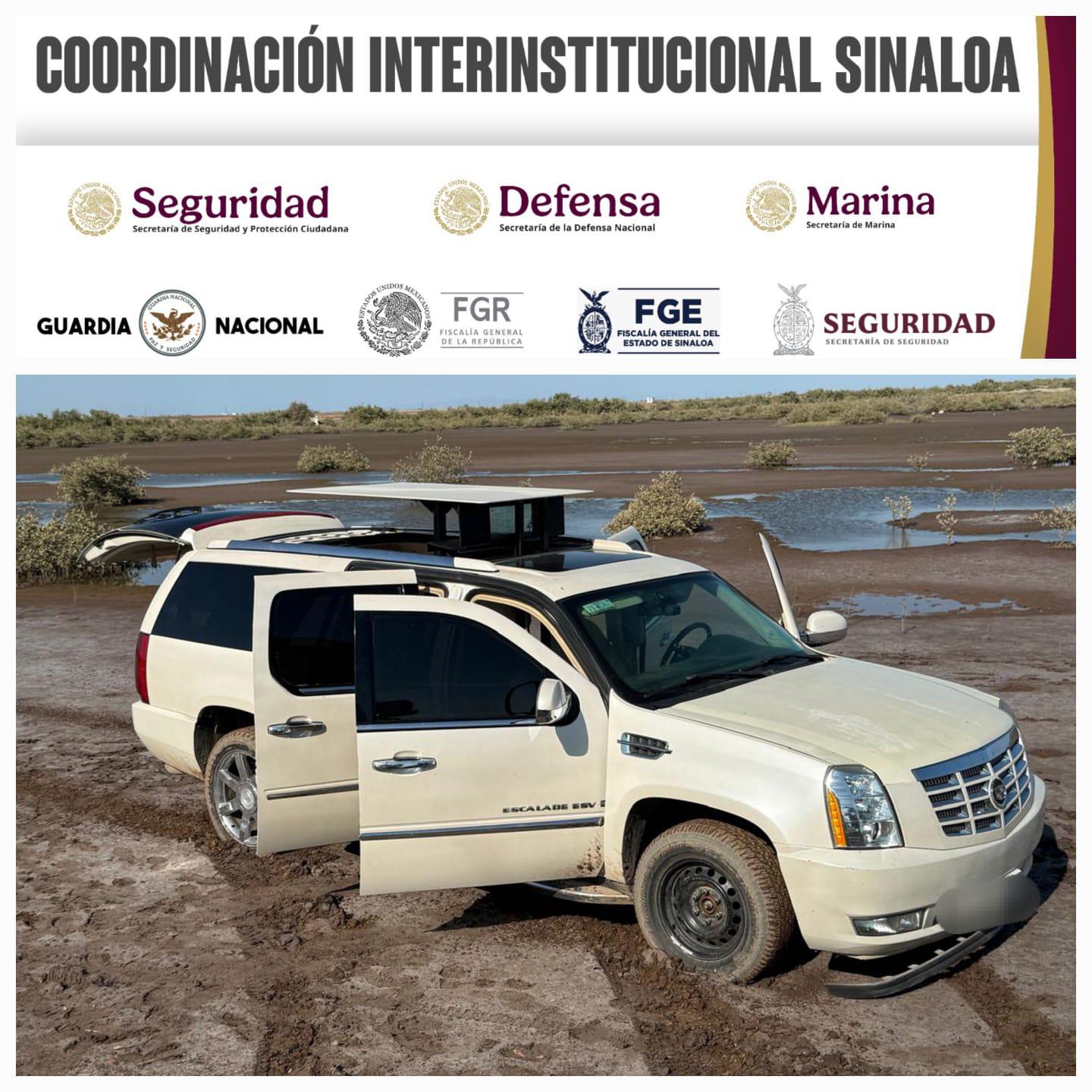 $!Detienen a 2 hombres y a un menor de edad, además aseguran arsenal, granadas y unidades blindadas en Navolato