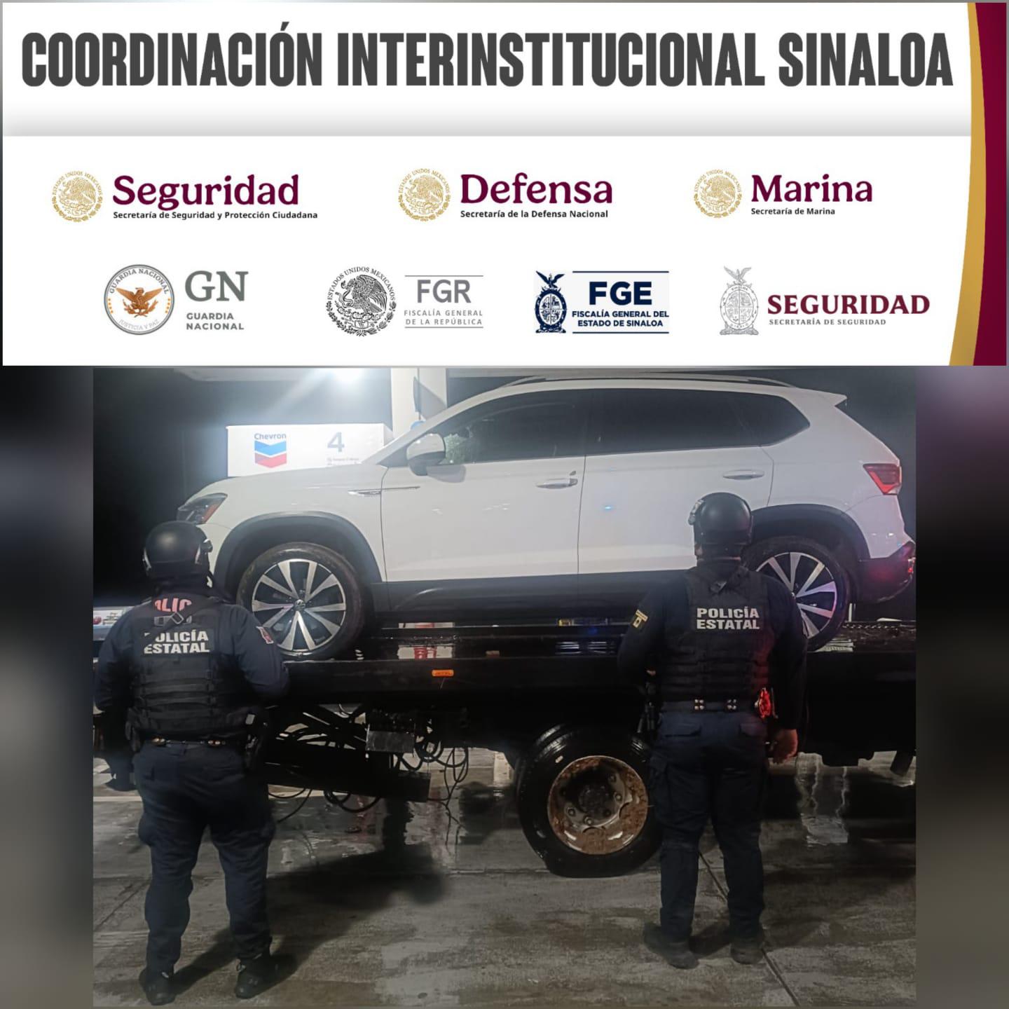 $!Policía Estatal localiza y asegura dos camionetas con reporte de robo en Culiacán
