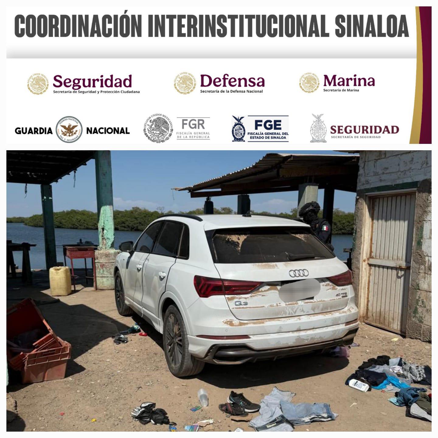 $!Detienen a 2 hombres y a un menor de edad, además aseguran arsenal, granadas y unidades blindadas en Navolato