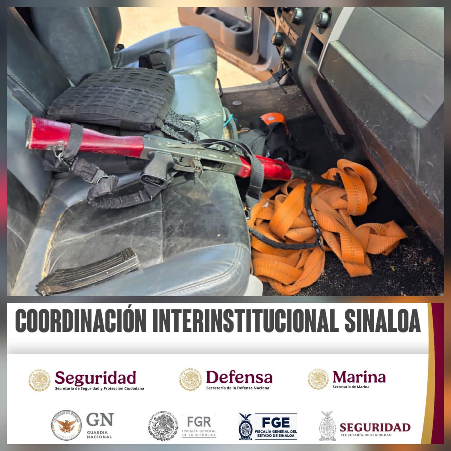 $!Tras denuncia anónima, agentes federales aseguran camioneta blindada y armas, en Culiacán