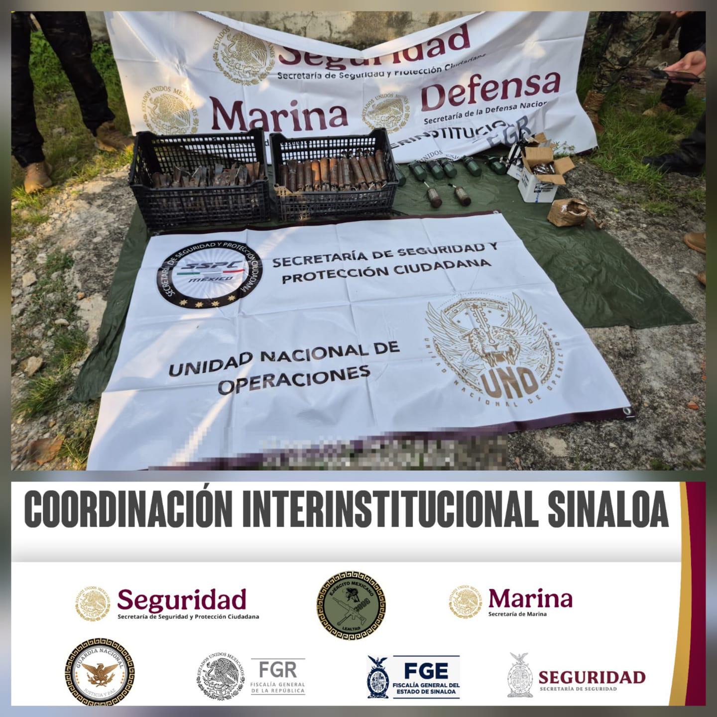 $!Detiene Marina a cinco personas, asegura armas, drogas y vehículos tras operativos en Sinaloa