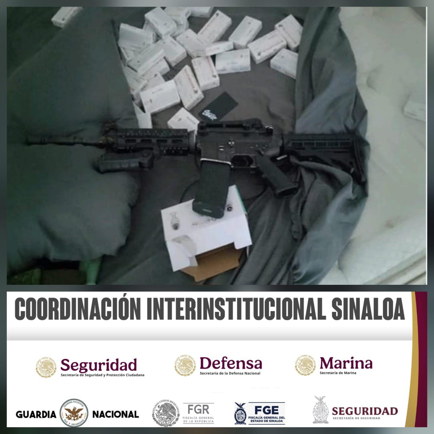 $!Confirma SSP decomiso de armamento y vehículos tras cateo en Isla Musala, Culiacán