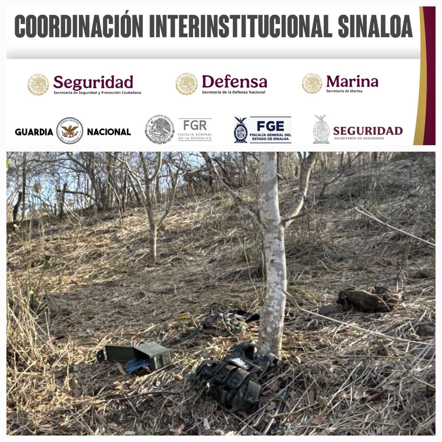 $!Marina desmantela dos campamentos y asegura droga, cartuchos y equipo táctico en Escuinapa