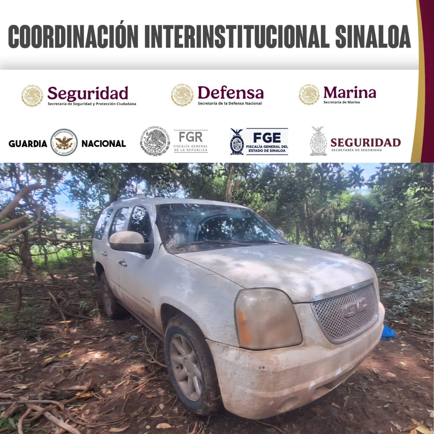 $!Aseguran dos vehículos con blindaje en zona rural de Elota