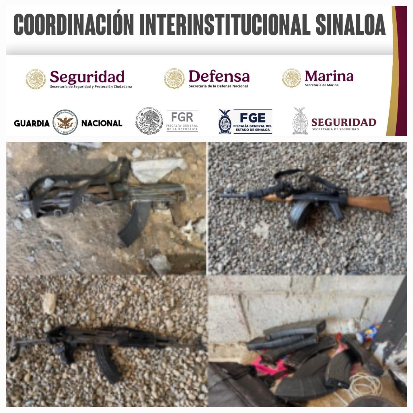 $!Aseguran combustible, vehículos y armas en Mazatlán tras cateo