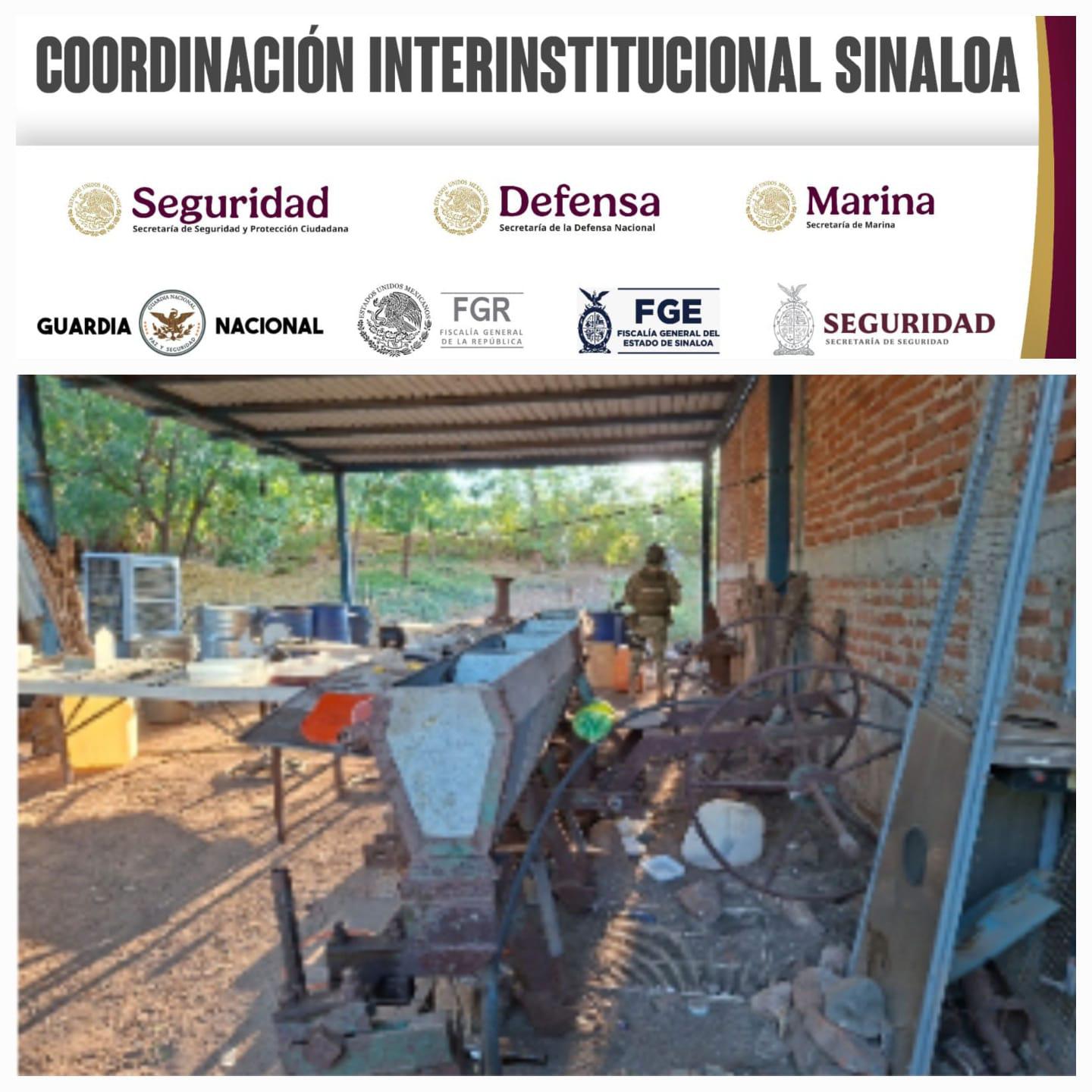 $!Inhabilitan un laboratorio de drogas sintéticas en operativos en Sinaloa