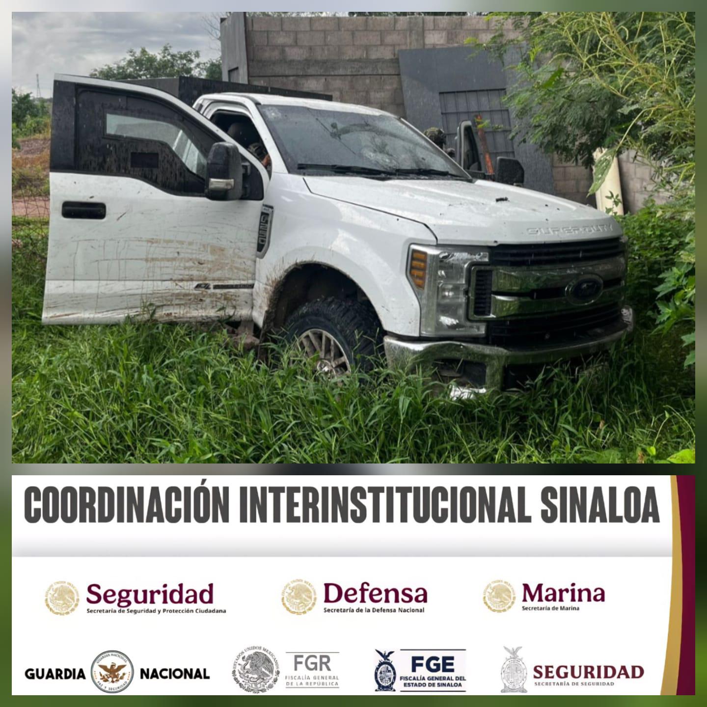 $!Ejército asegura vehículos y explosivos en El Tamarindo y Culiacancito