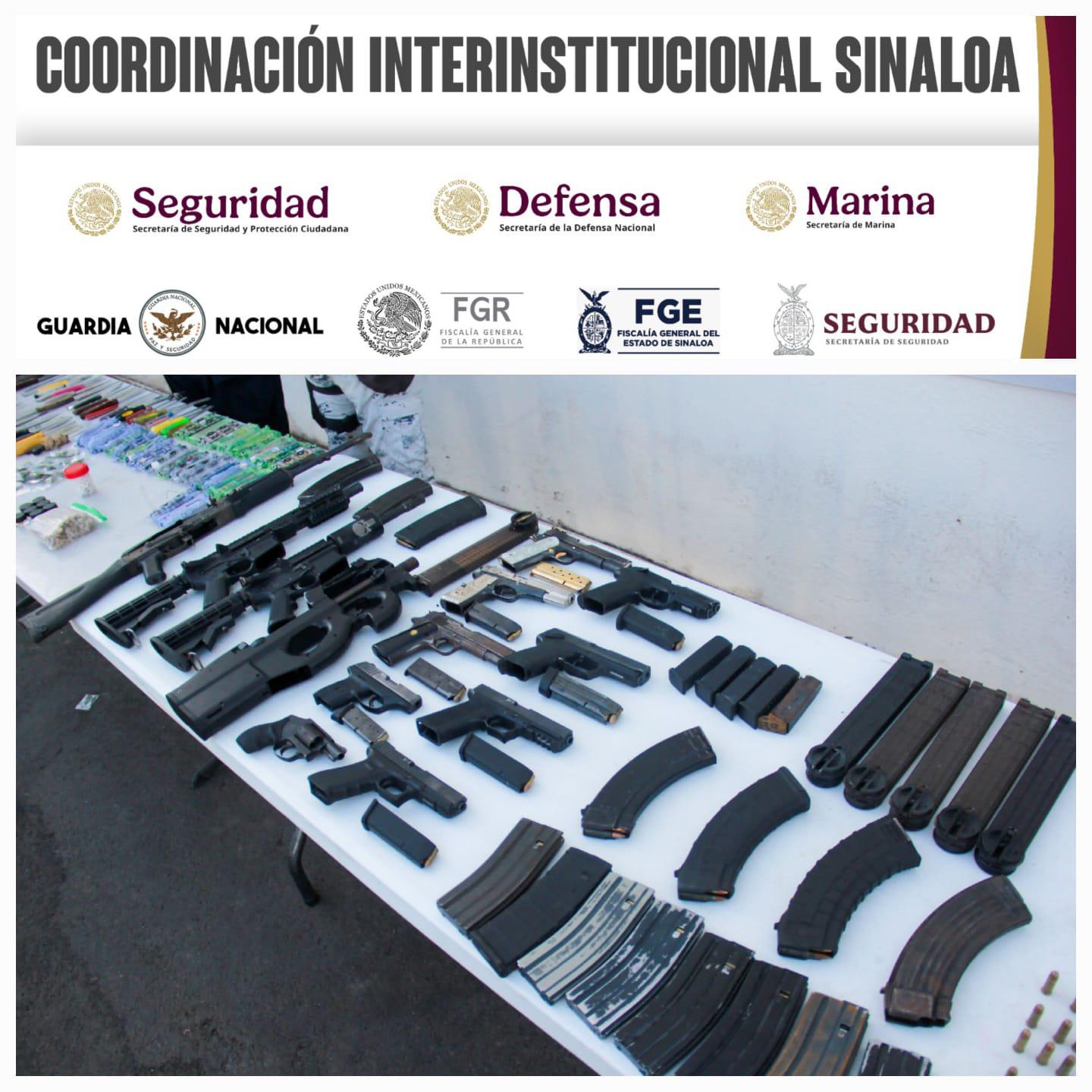 $!Aseguran armas, drogas y 120 mil pesos en operativo al interior del penal de Aguaruto