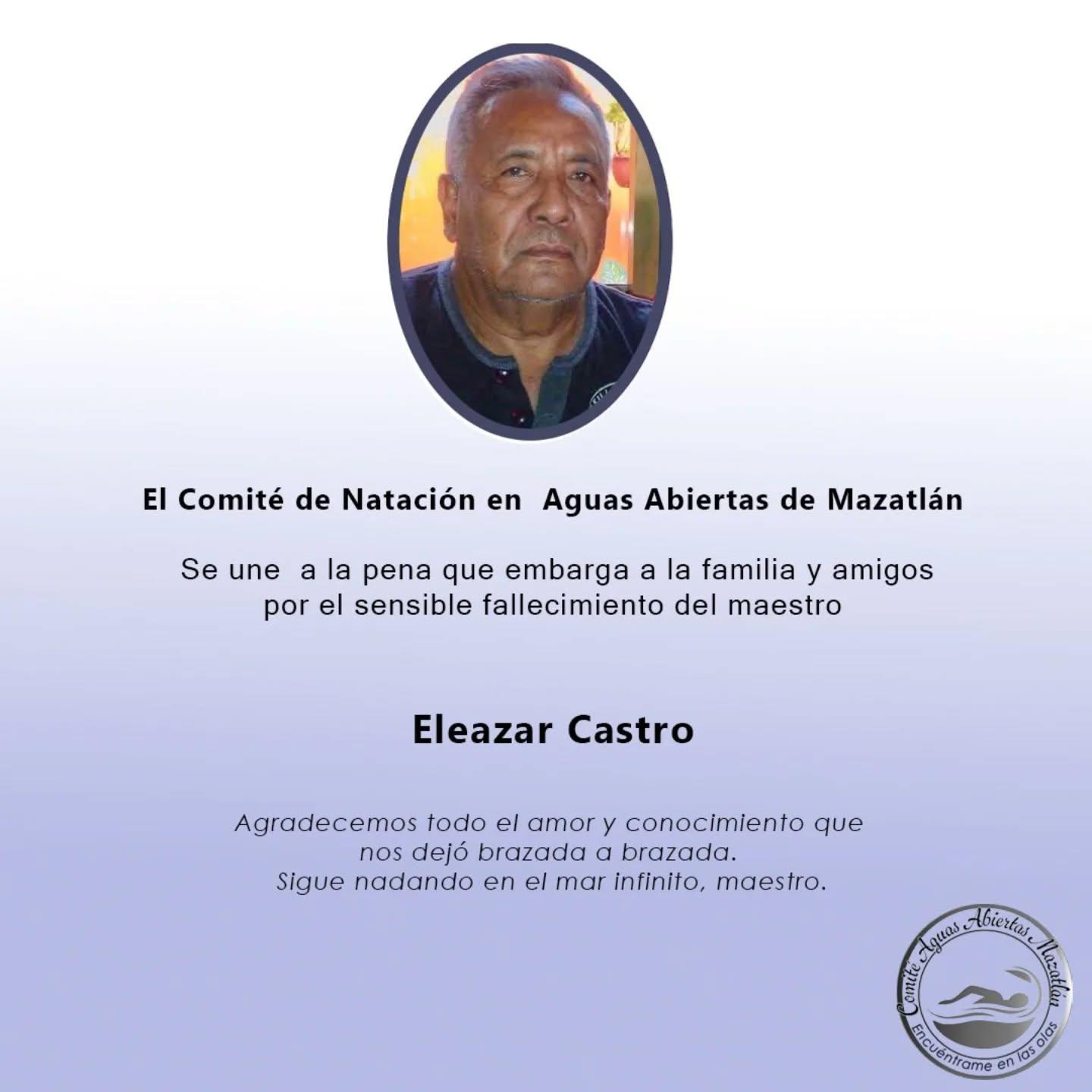 $!Lamentan fallecimiento de instructor de natación Eleazar Castro