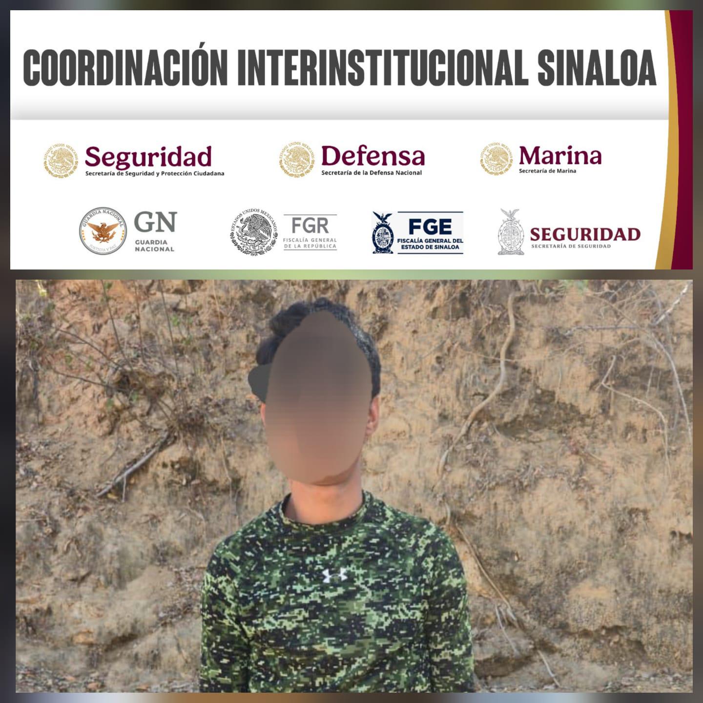 $!Militares detienen a un civil, aseguran camioneta y armas tras agresión en Badiraguato
