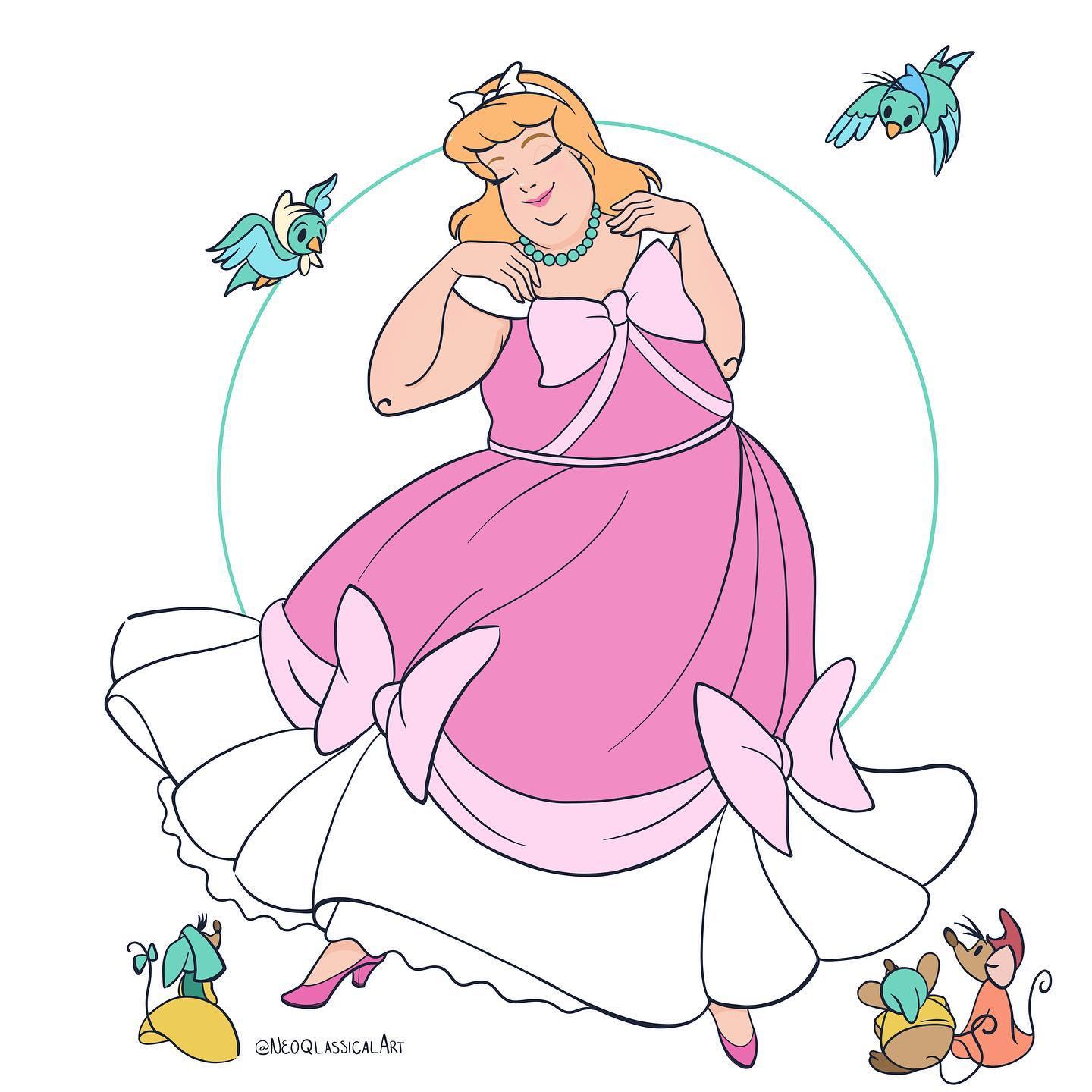 $!Artista dibuja a las princesas de Disney versión curvy