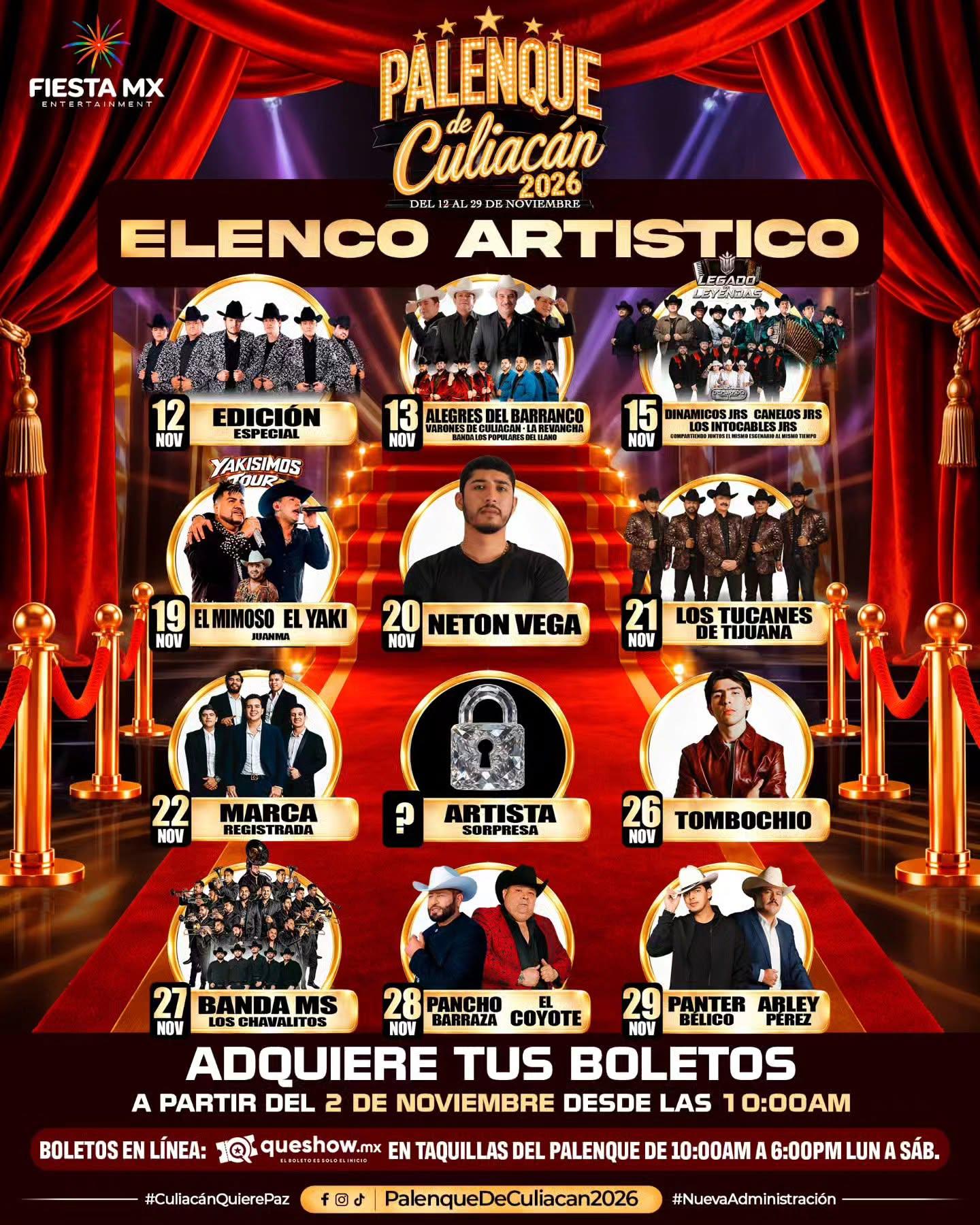 $!Presenta el Palenque de Culiacán, el cartel oficial de artistas para este 2026