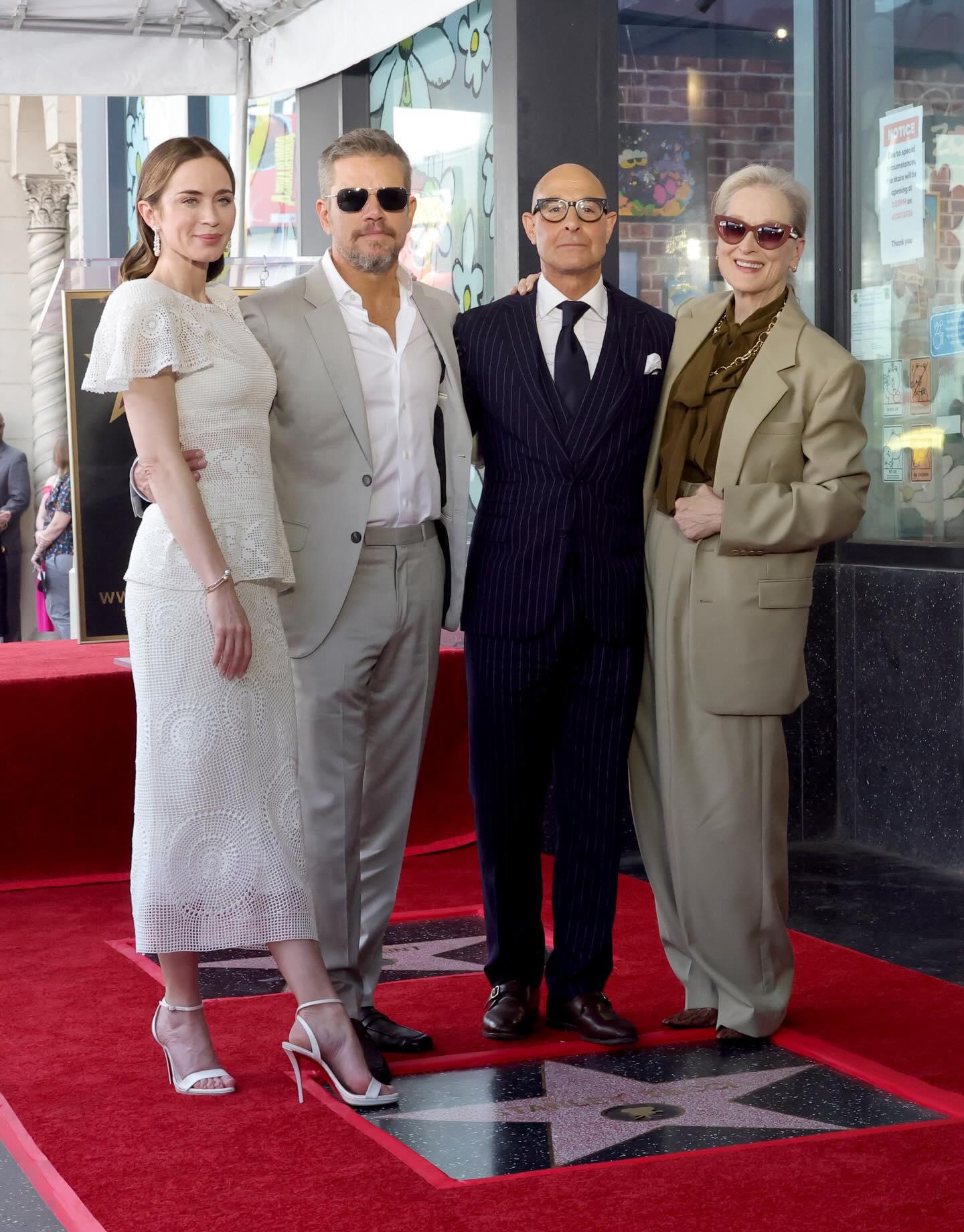 $!Los actores estuvieron acompañados por figuras como Mat Damon y Meryl Streep.