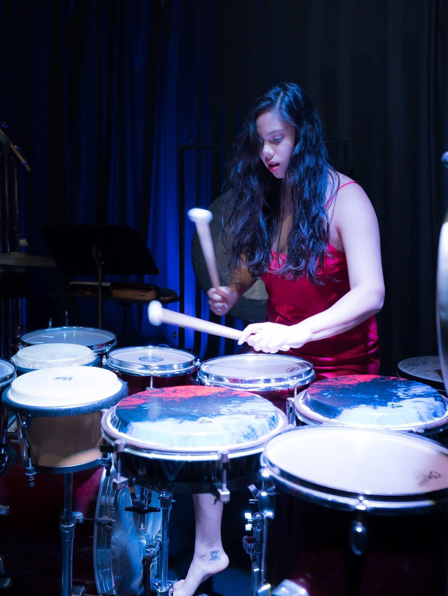 $!La percusionista mazatleca está destacando en el ámbito musical nacional.