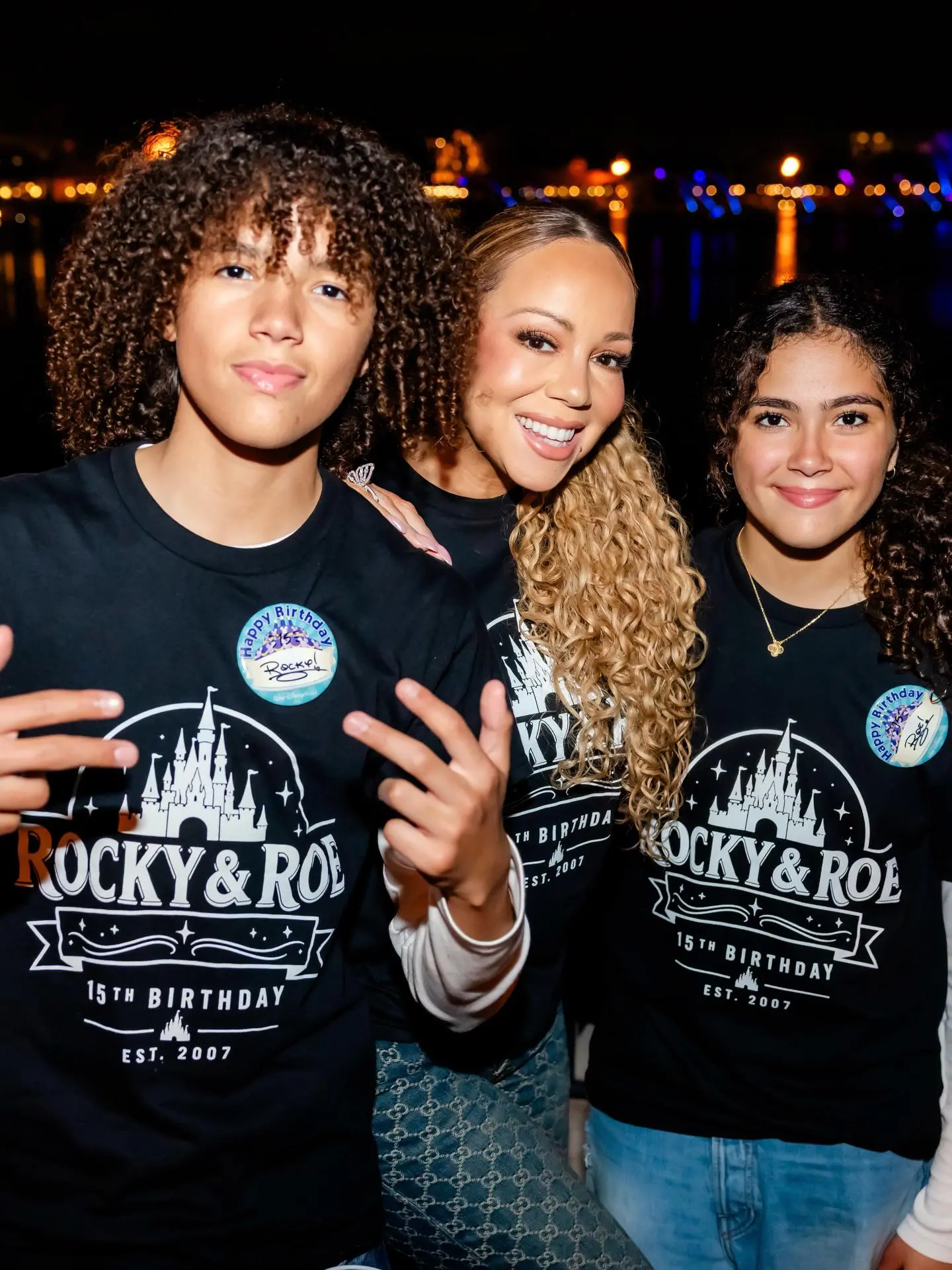$!Mariah Carey con sus hijos Roc y Roe.