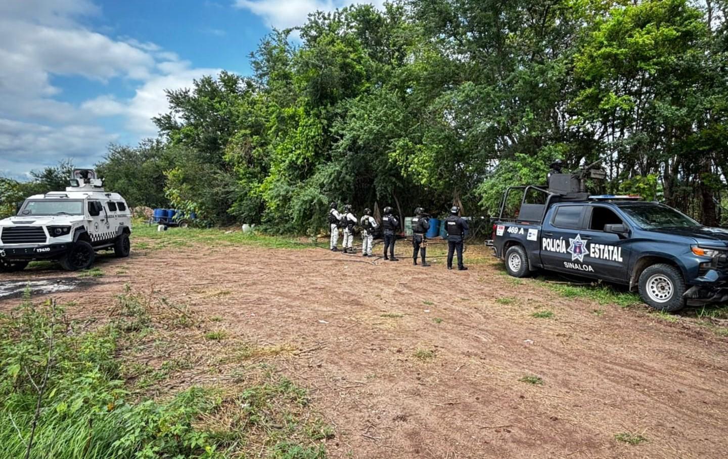 $!En Mocorito aseguran área para elaboración de drogas