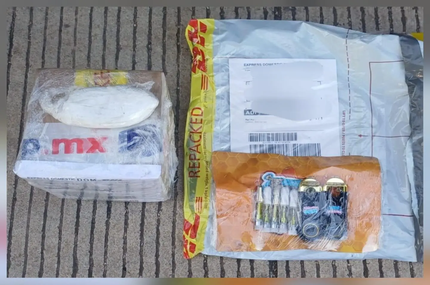 $!Decomisan presunta droga e inhabilitan negocio de paquetería en Culiacán