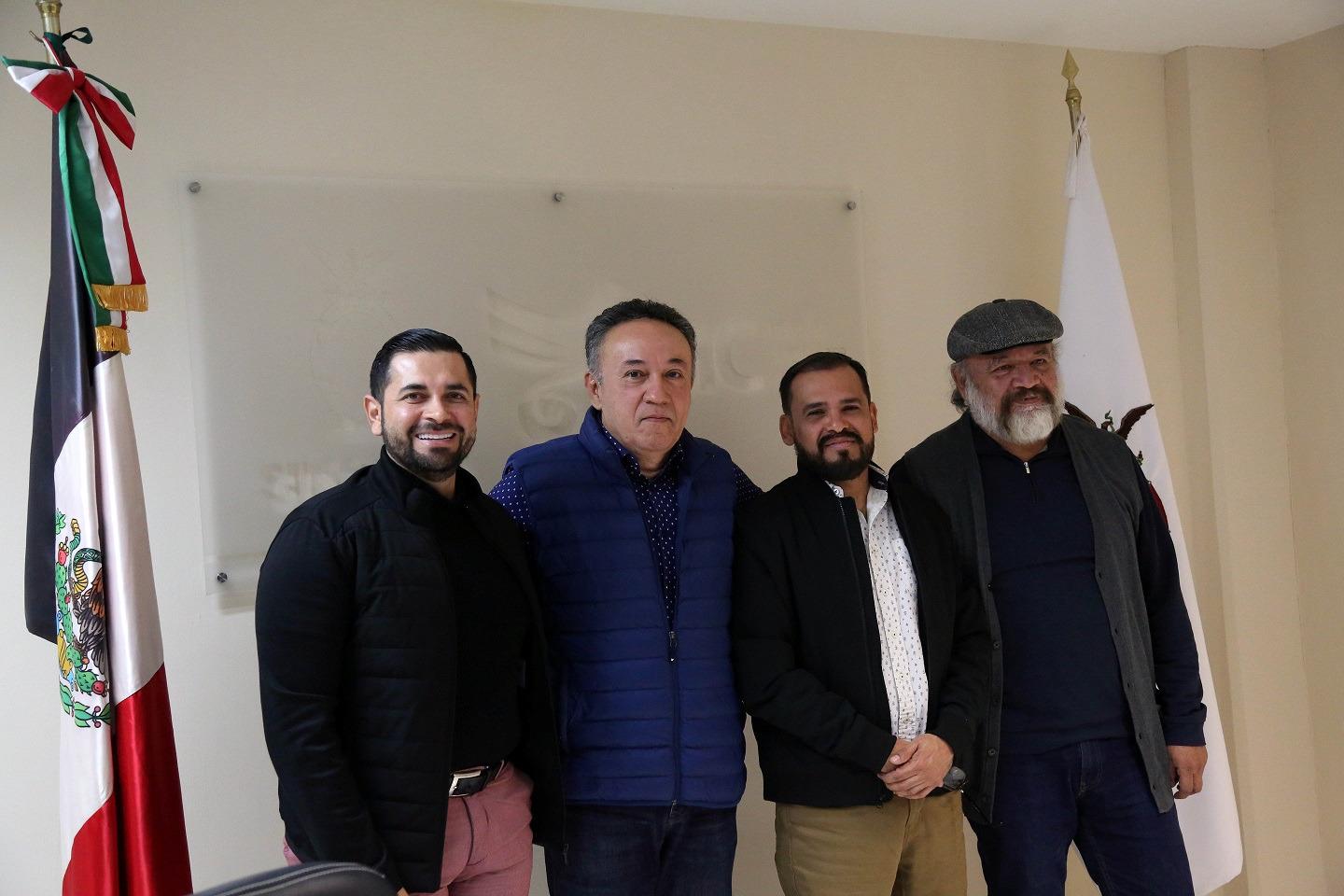 $!Adolfo Plata, Juan Salvador Avilés, Marco Vinicio Camacho y Rodolfo Arriaga presidieron la presentación del programa del festival.