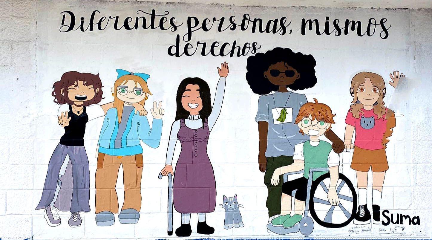 $!Pintan alumnos de la secundaria SNTE 53 murales con animales y motivos de inclusión