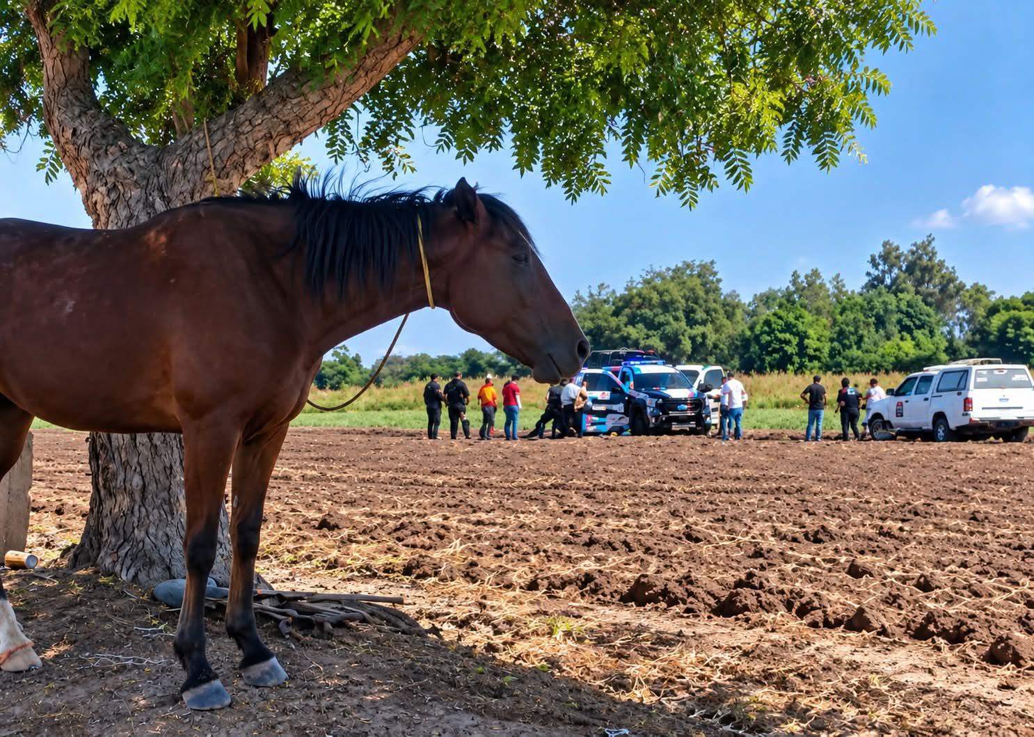 $!Muere vecino del ejido Ohuira, en Los Mochis, tras caer de su caballo en un predio agrícola