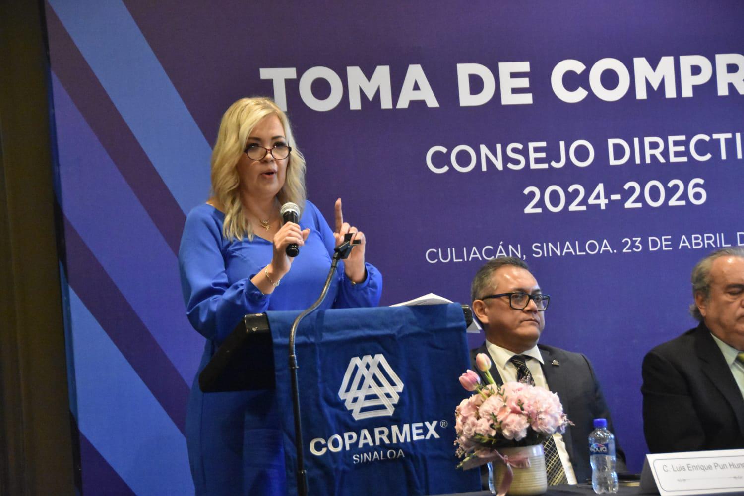 $!Martha Elena Reyes Zazueta asume la presidencia de Coparmex Sinaloa