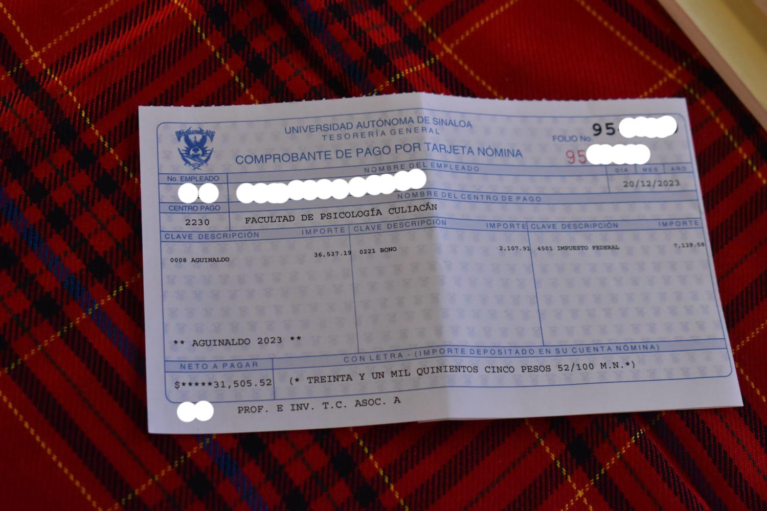 $!Personal académico de la UAS denuncia descuento ilegal en el pago del aguinaldo