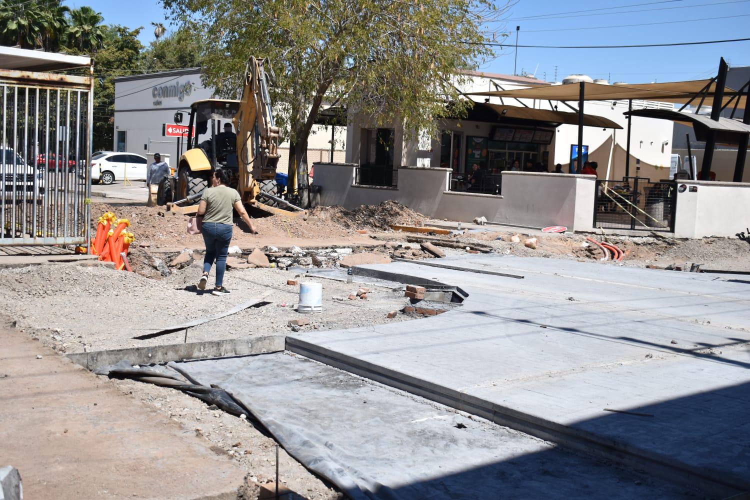 $!Se retrasa la obra en Zaragoza y Rubí, en el Centro de Culiacán