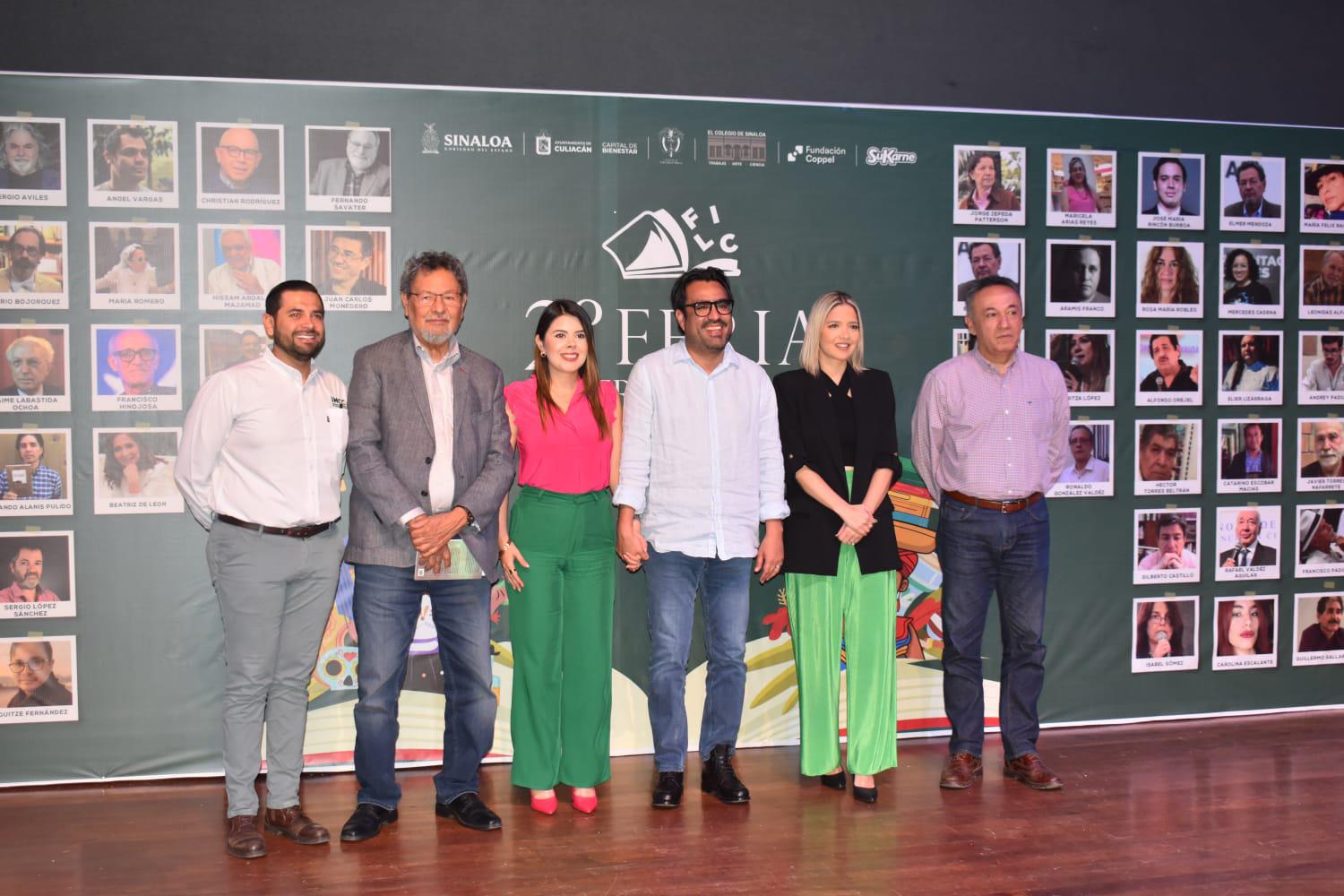 $!Adolfo Plata, Élmer Mendoza, Irma Nidya Gasca, Juan de Dios Gámez, Estrella Palacios y Juan Salvador Avilés.