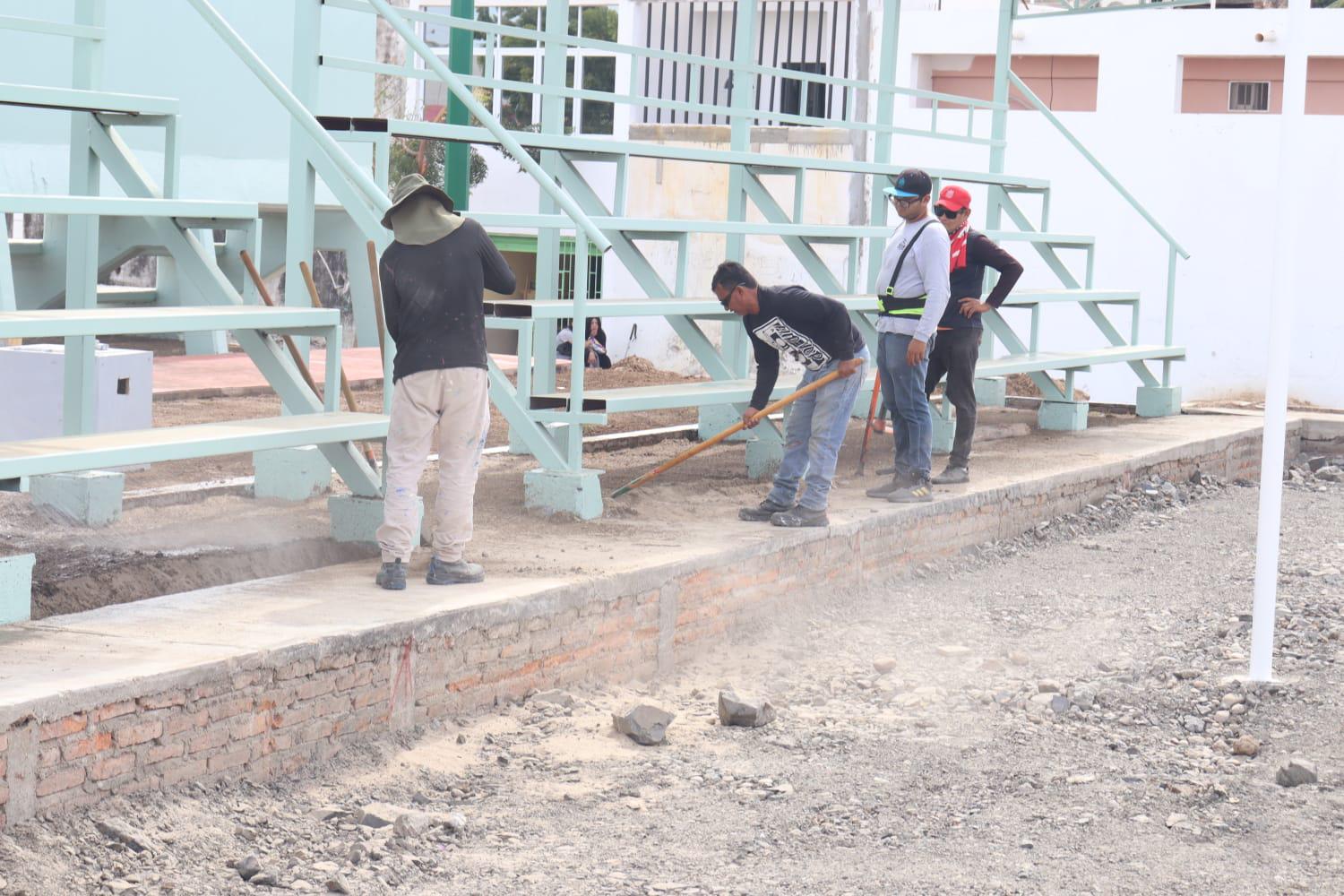 $!¡Llega la arena a canchas de voleibol de la Sahop!