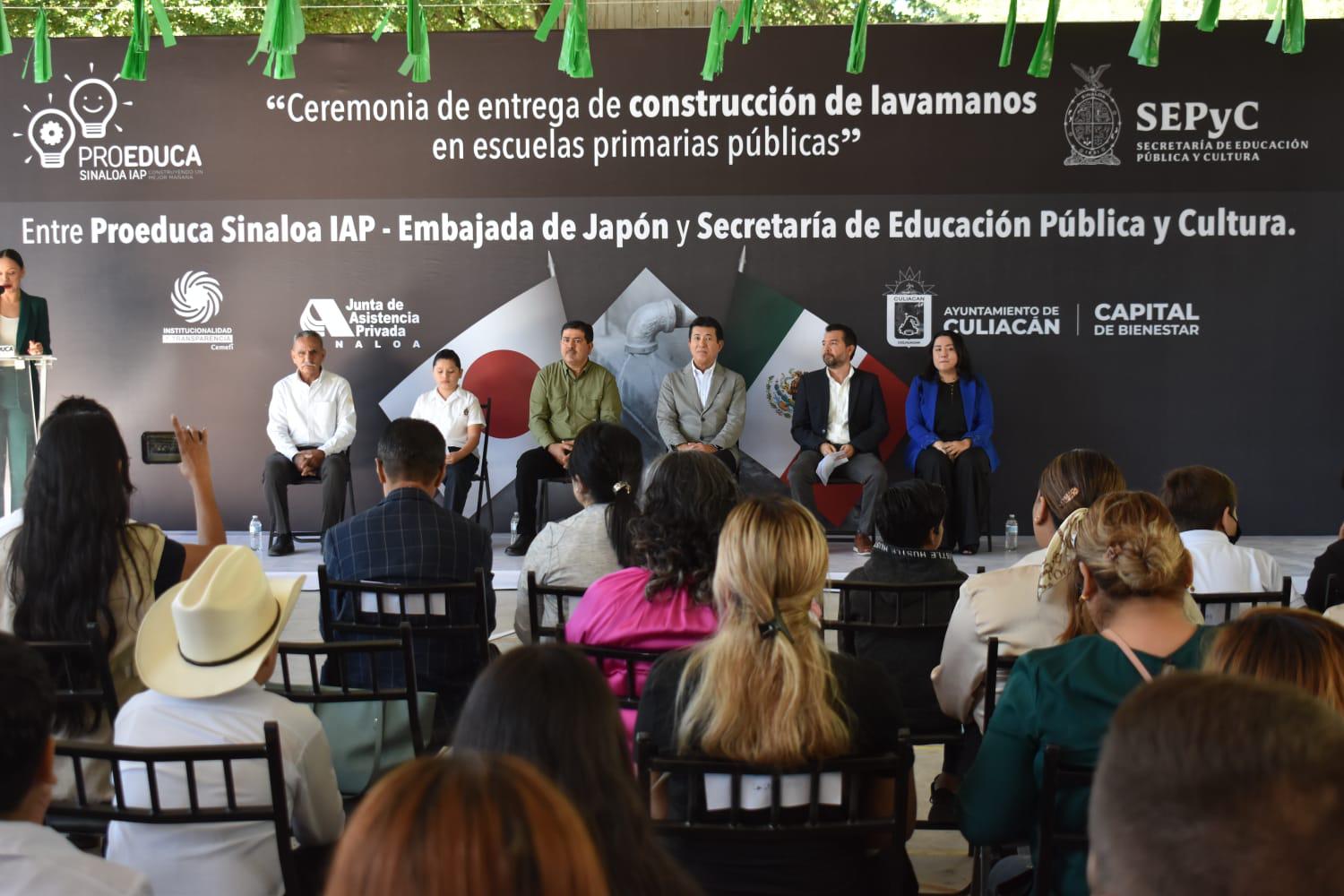 $!Japón dona a Culiacán más de $400 mil para construir lavamanos en escuelas