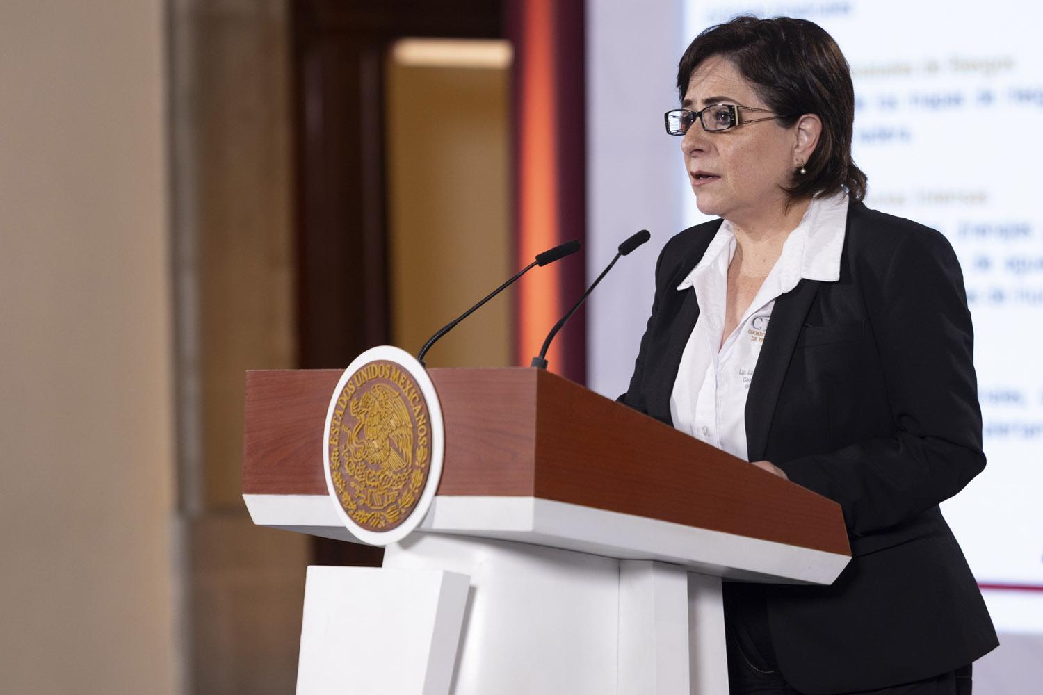 $!Titular de la Coordinación Nacional de Protección Civil, Laura Velázquez Alzúa.