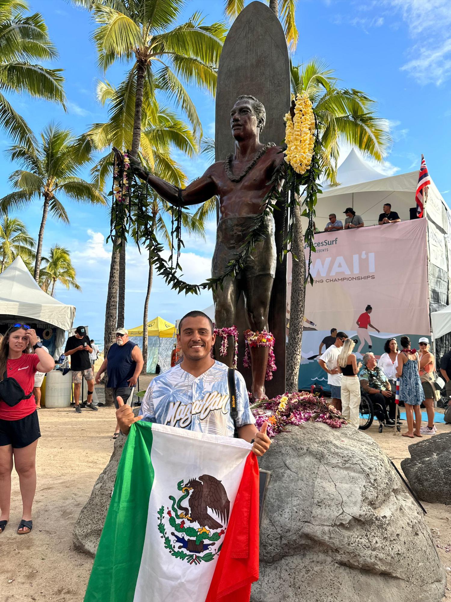 $!Sube mazatleco ‘Shutama’ al podio en el Hawaii Adaptive Surfing Championships