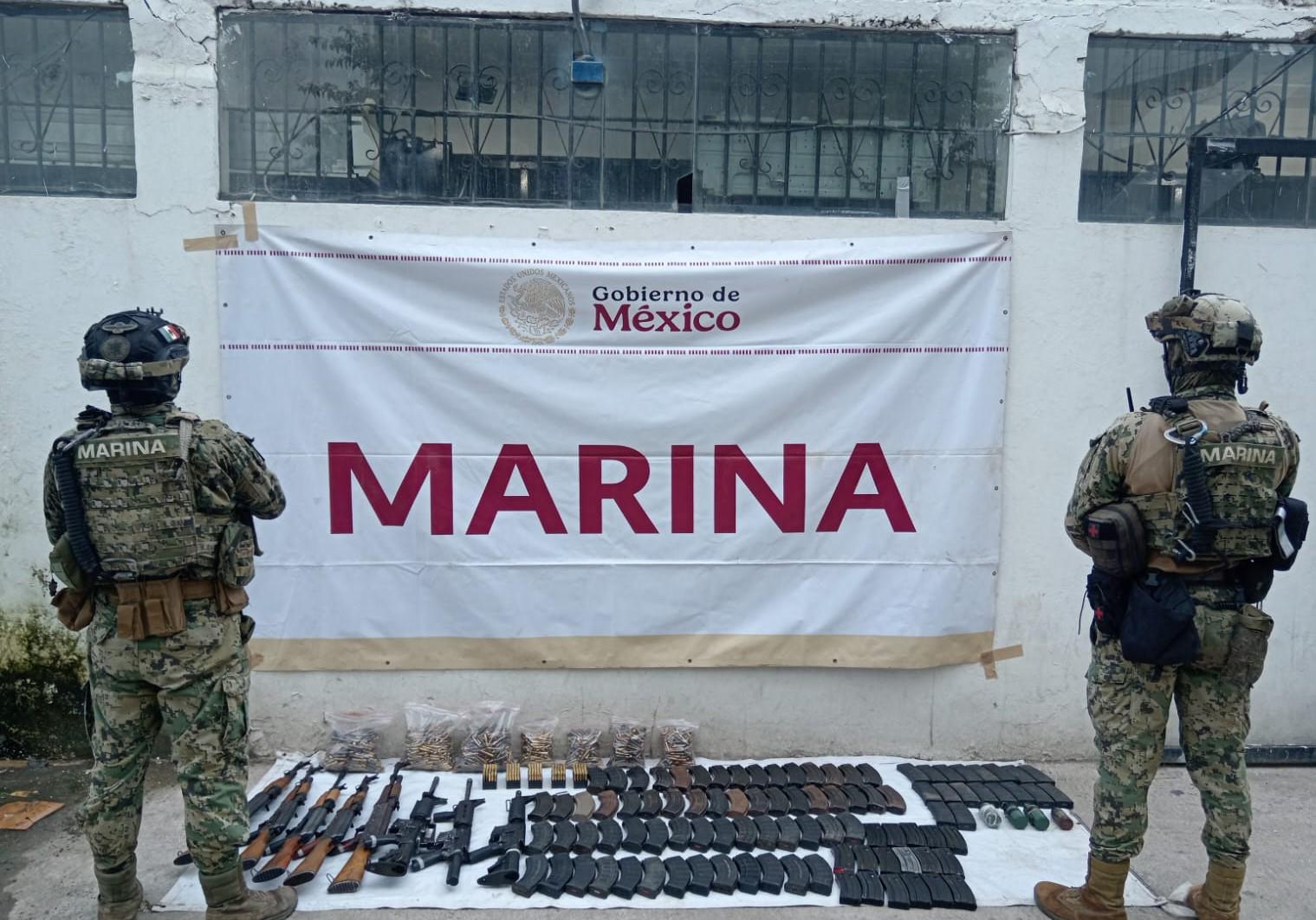 $!Marina confirma agresión en su contra en Coyotitán, San Ignacio, donde hubo un civil herido y se decomisó arsenal