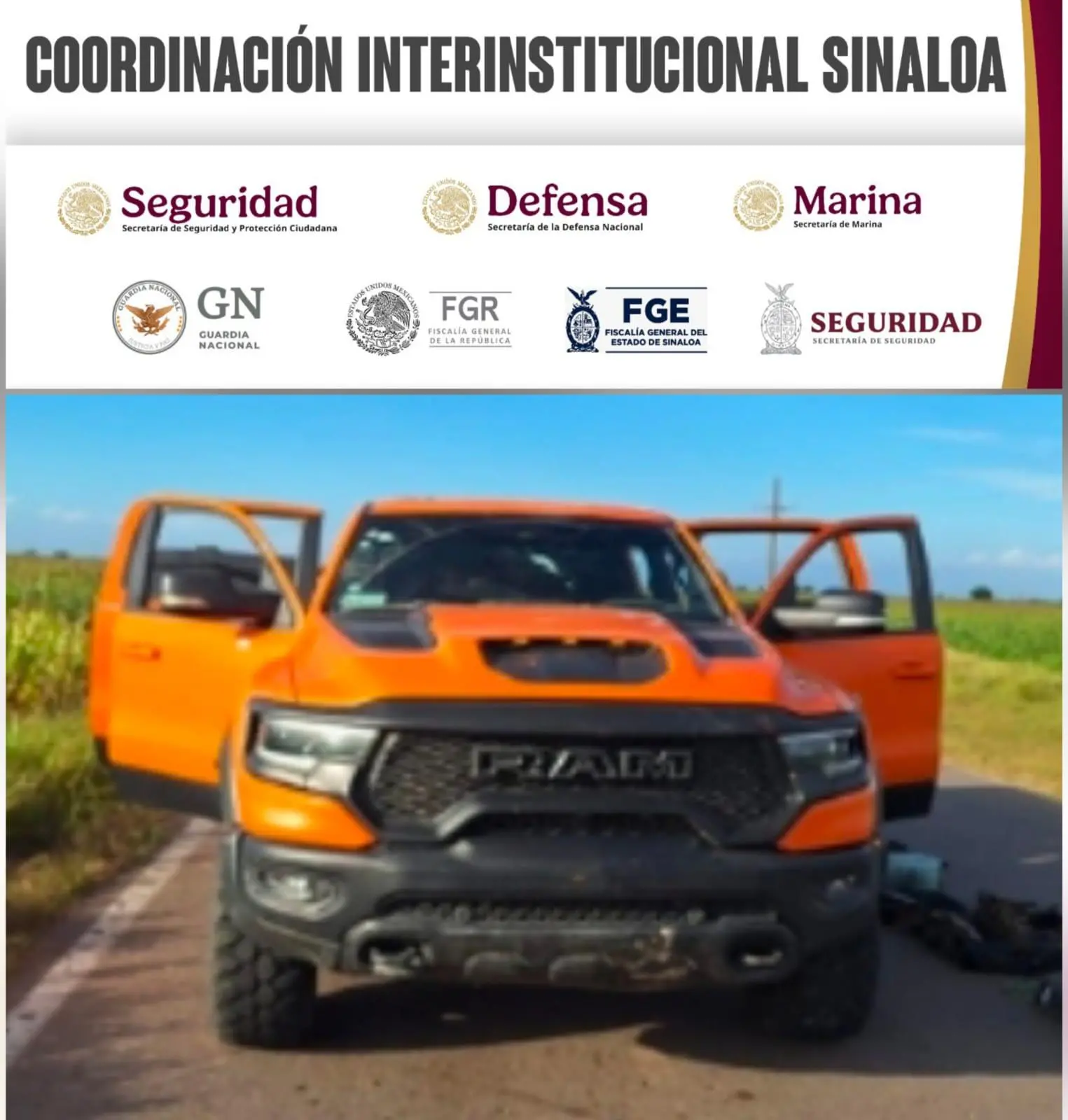 $!Militares aseguran camioneta con armas tras enfrentamiento en El Molino, Navolato